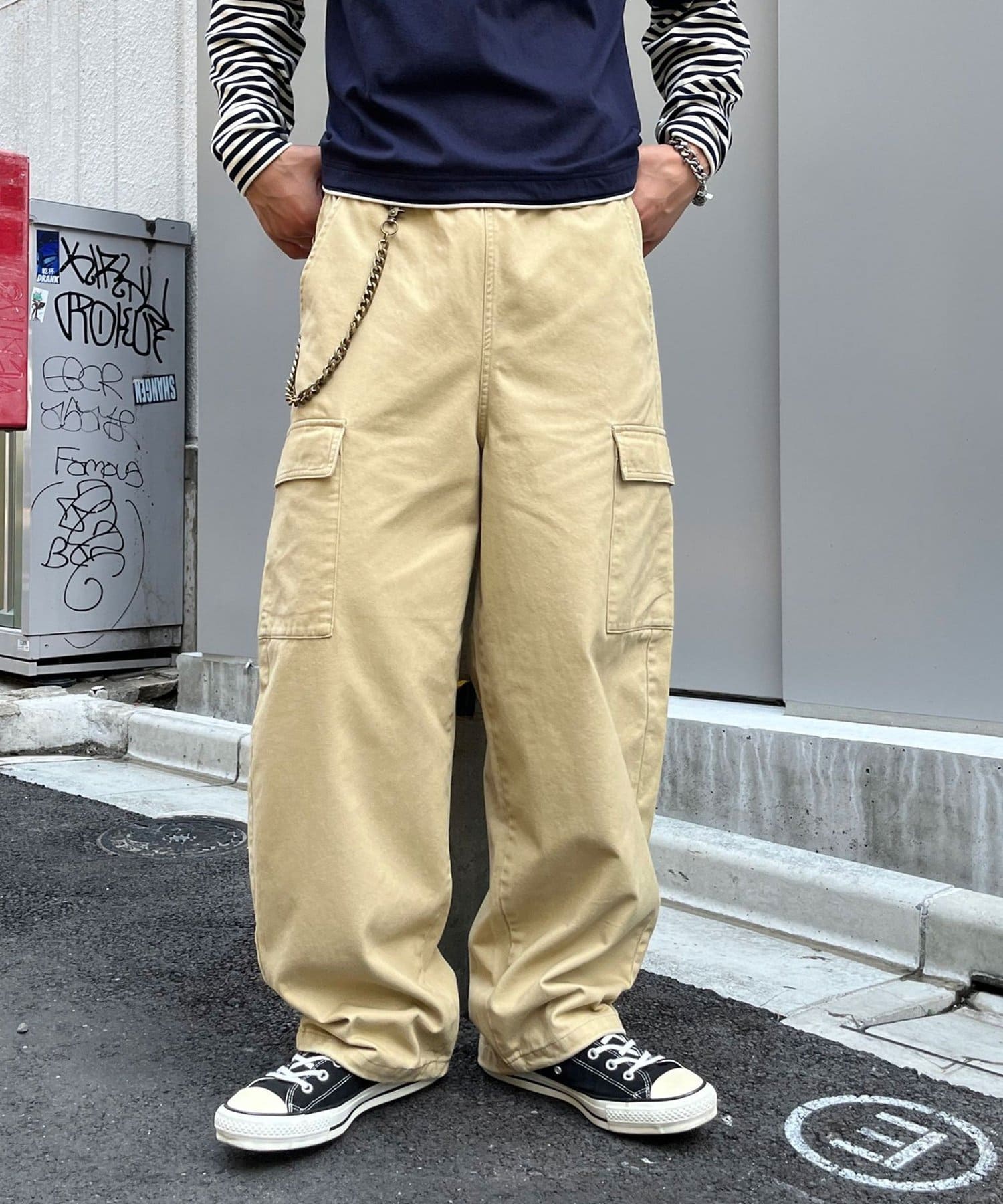 CIAOPANIC(チャオパニック) ツイルカーブカーゴパンツ