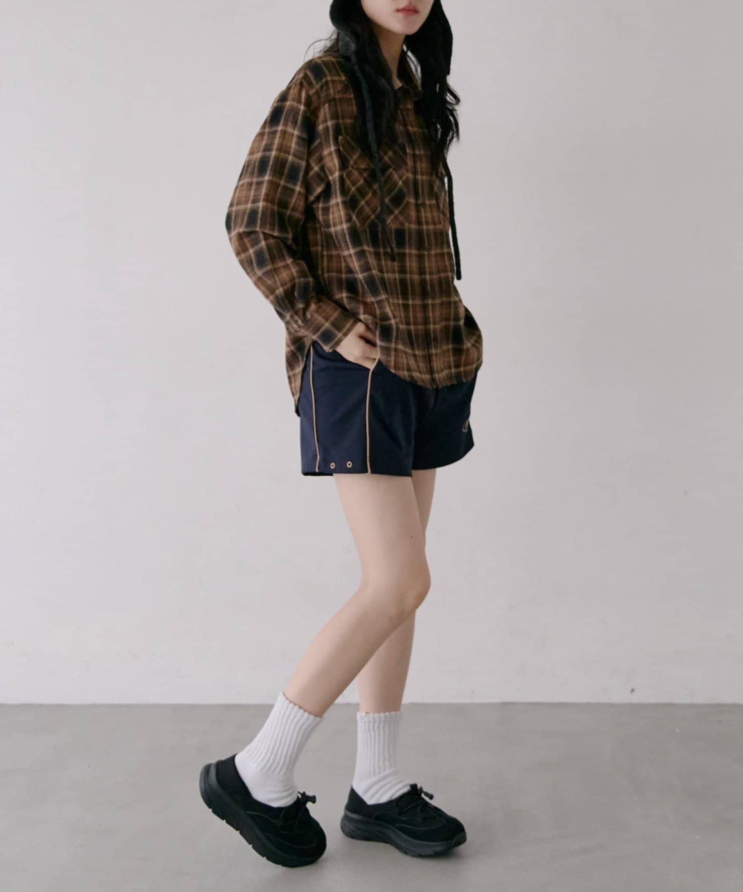 COLONY 2139(コロニー トゥーワンスリーナイン) 襟コーデュロイチェックシャツ