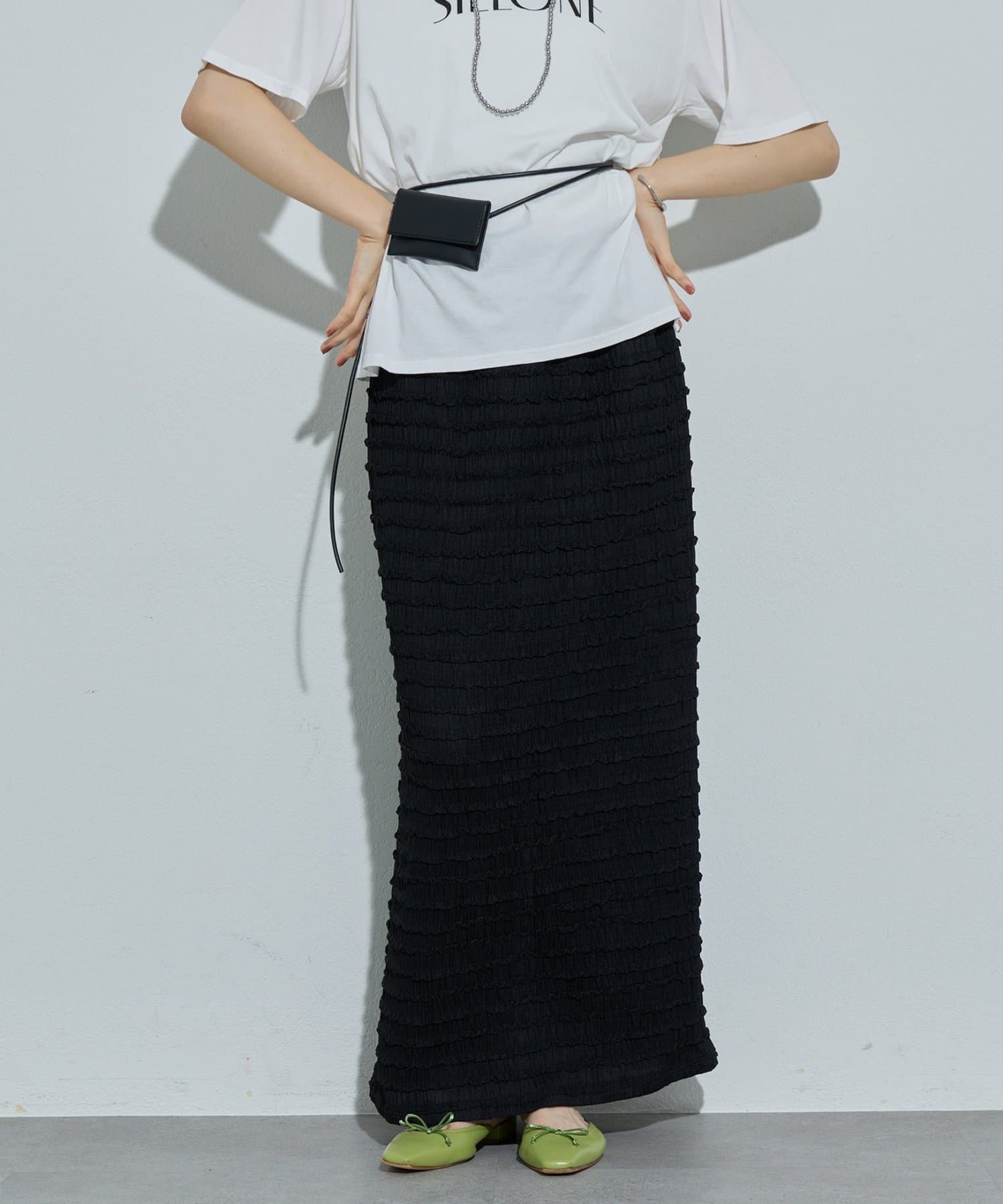 DISCOAT(ディスコート) 【Noka】ミニフリルカットナロースカート《WEB限定》