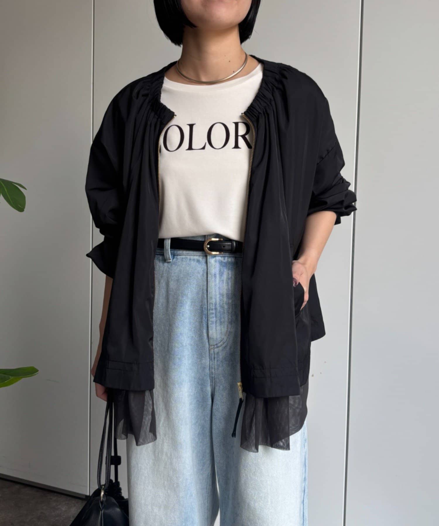 Jena　espace merveilleux(ジェナ　エスパスメルヴェイユ) 裾チュールブルゾン