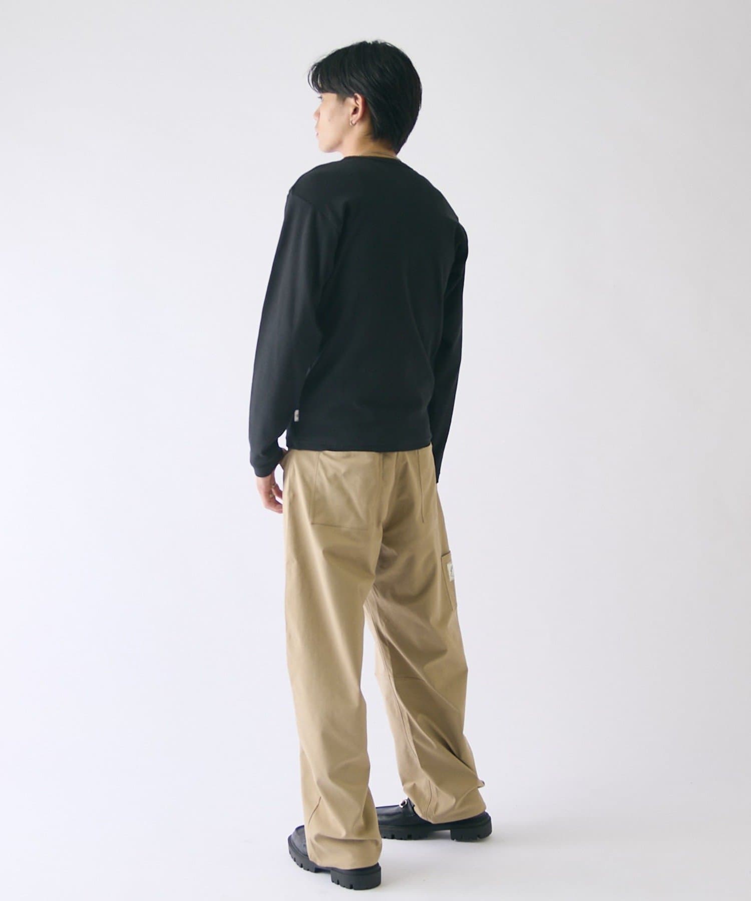 -goocy-(グーシー) スパンリブヘンリーネックL/S TEE