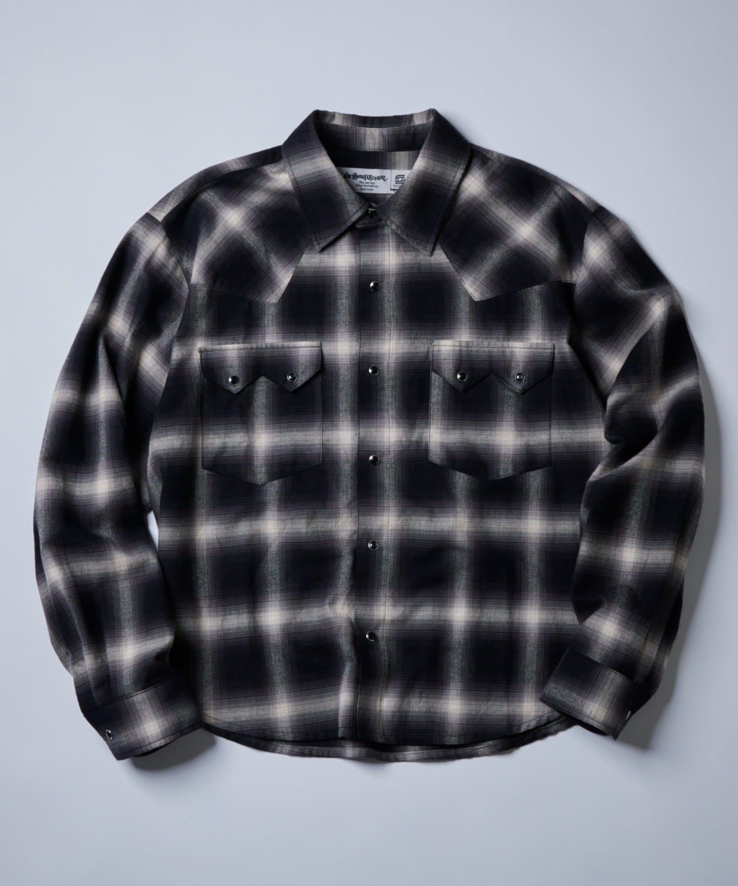 OUTLET(アウトレット) 【WHO'S WHO gallery】ウエスタンオンブレチェックシャツ