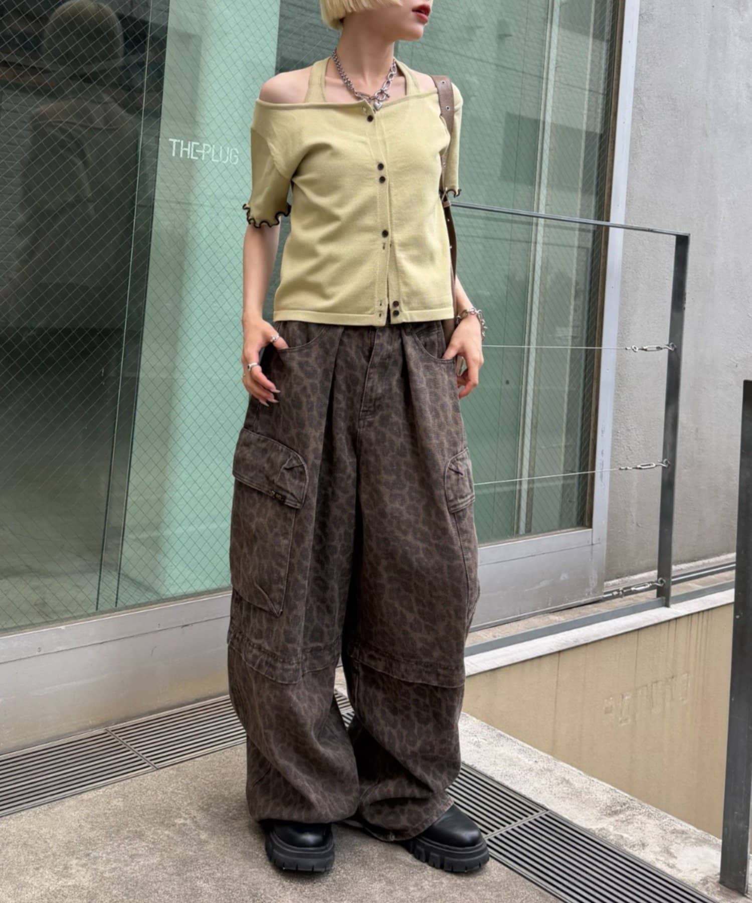 OUTLET(アウトレット) 【w closet】ホルタードッキングレイヤードニットT 夏服