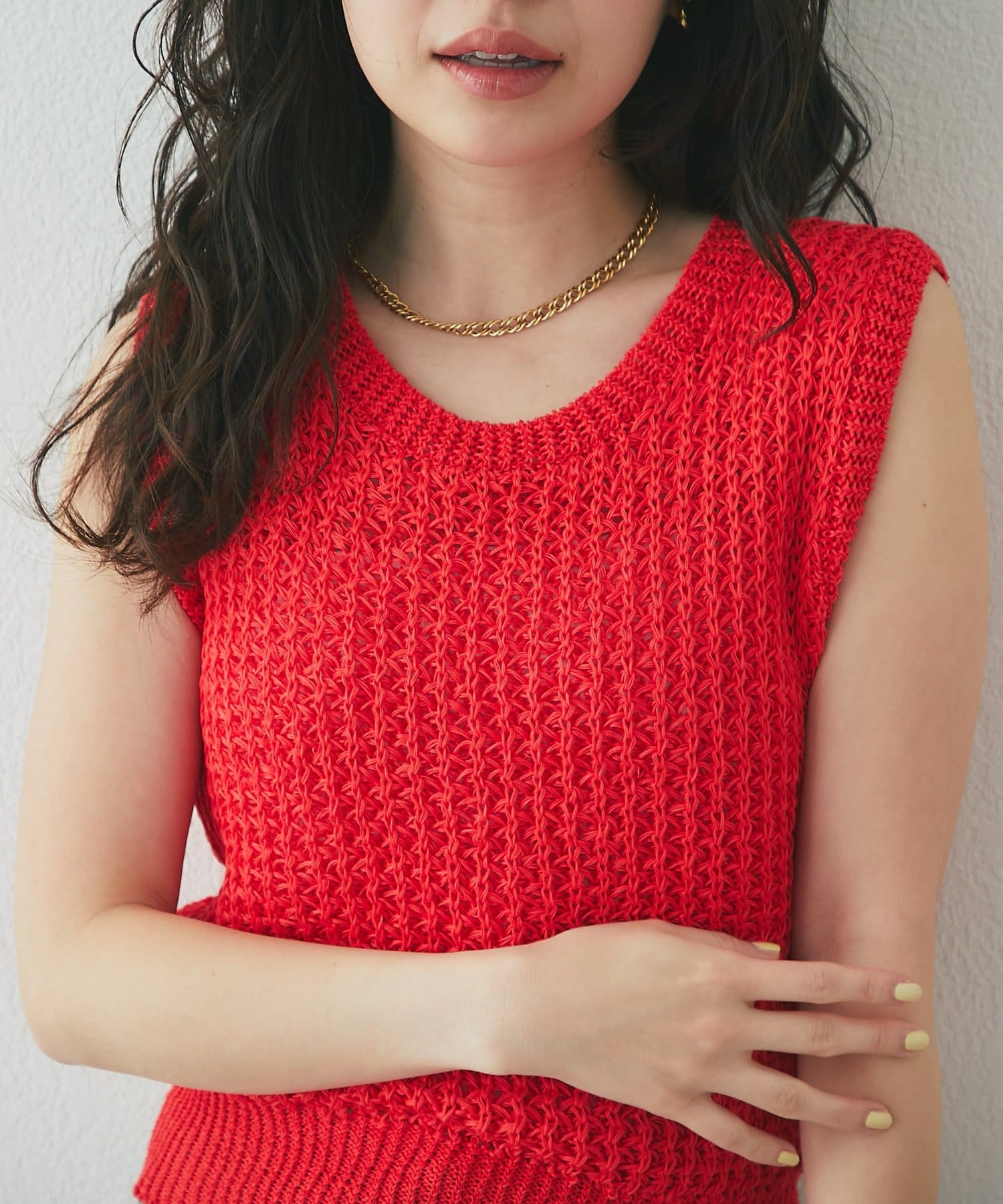 OUTLET(アウトレット) 【La boutique BonBon】コンパクトノースリニット