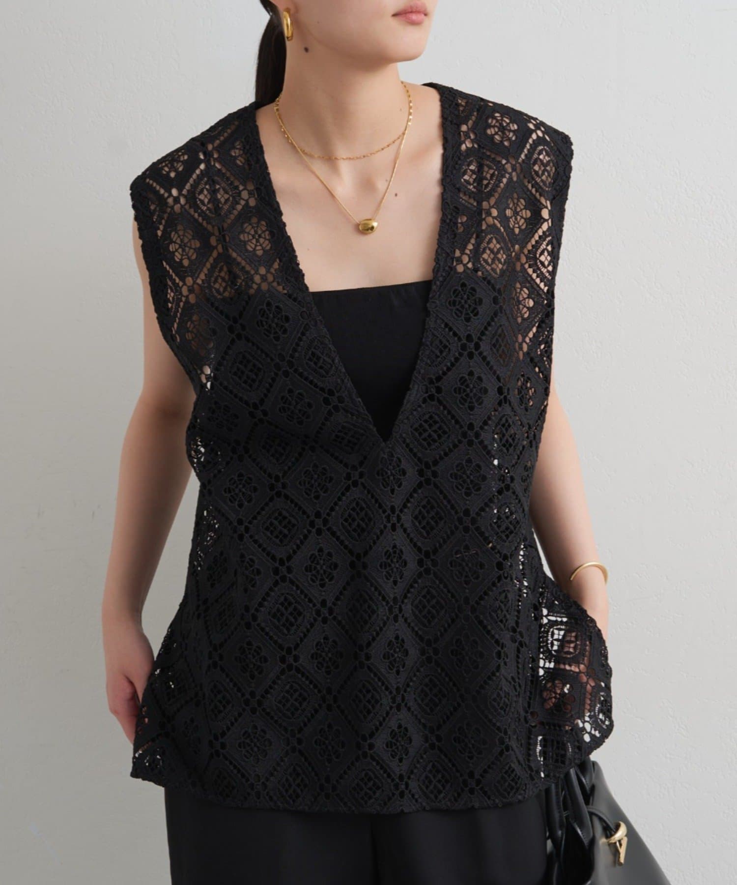 OUTLET(アウトレット) 【Loungedress】レースジレ