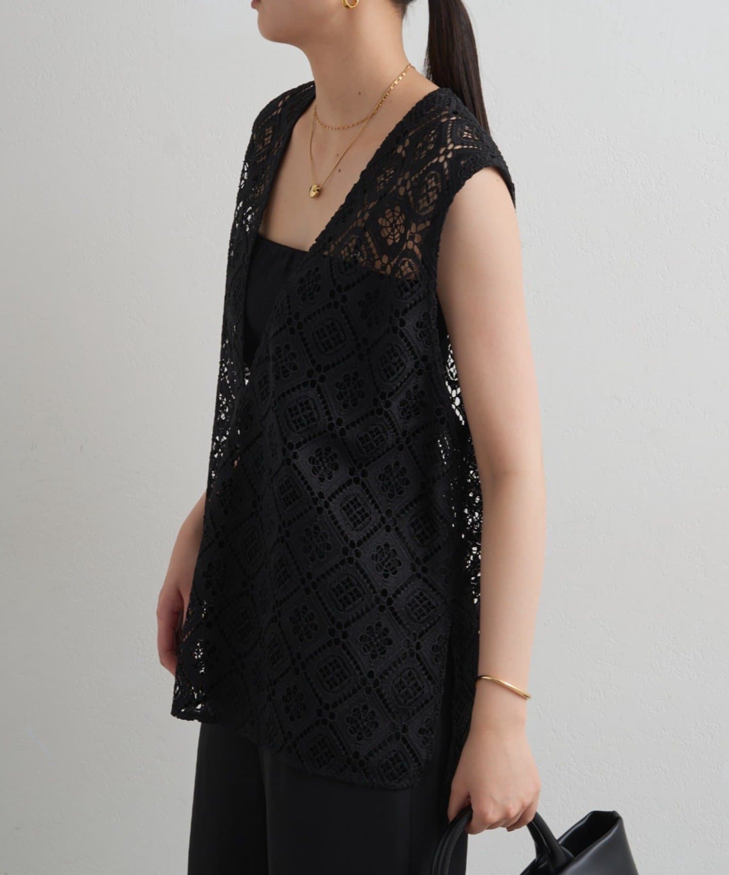 OUTLET(アウトレット) 【Loungedress】レースジレ