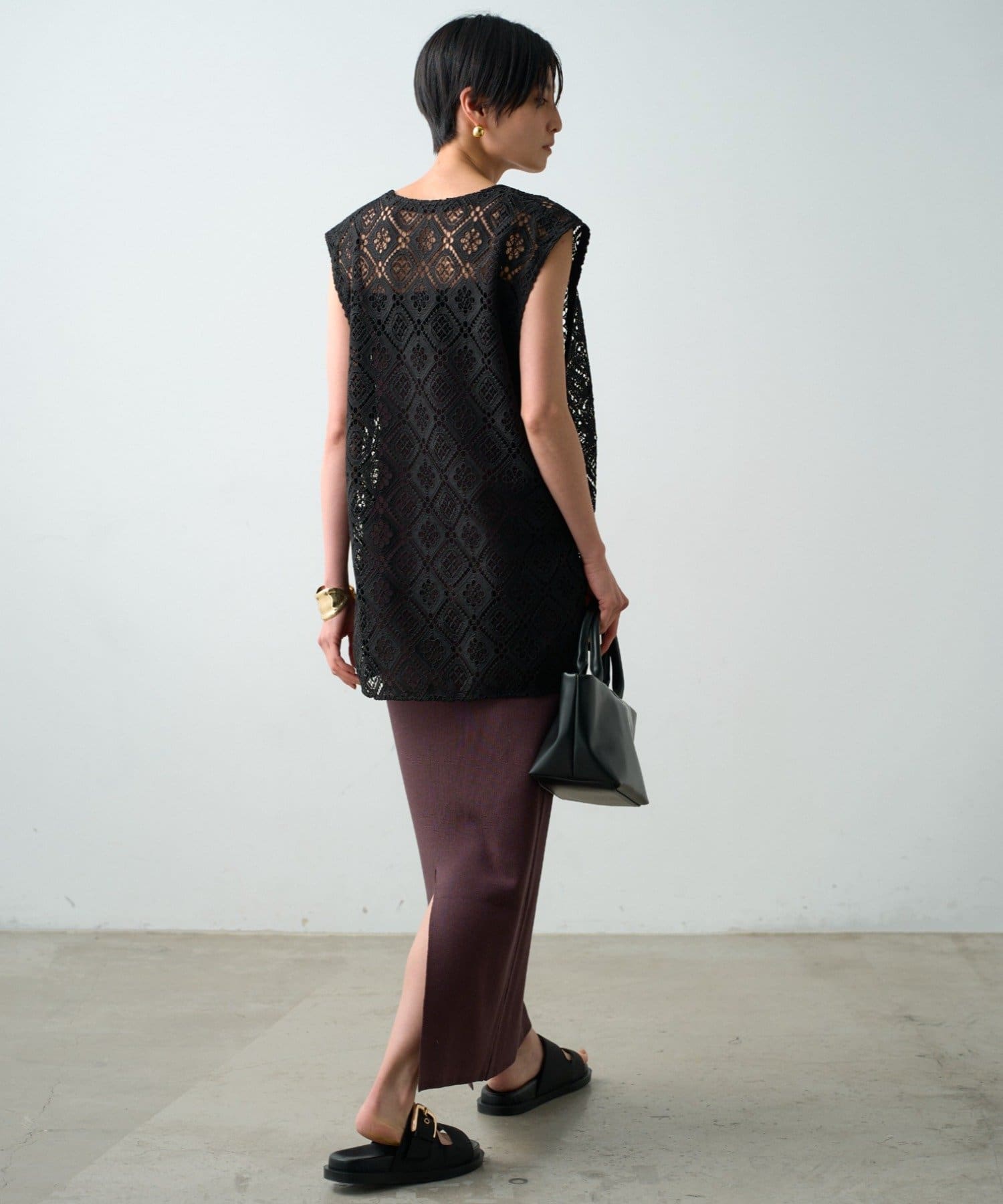 OUTLET(アウトレット) 【Loungedress】ニットキャミワンピース