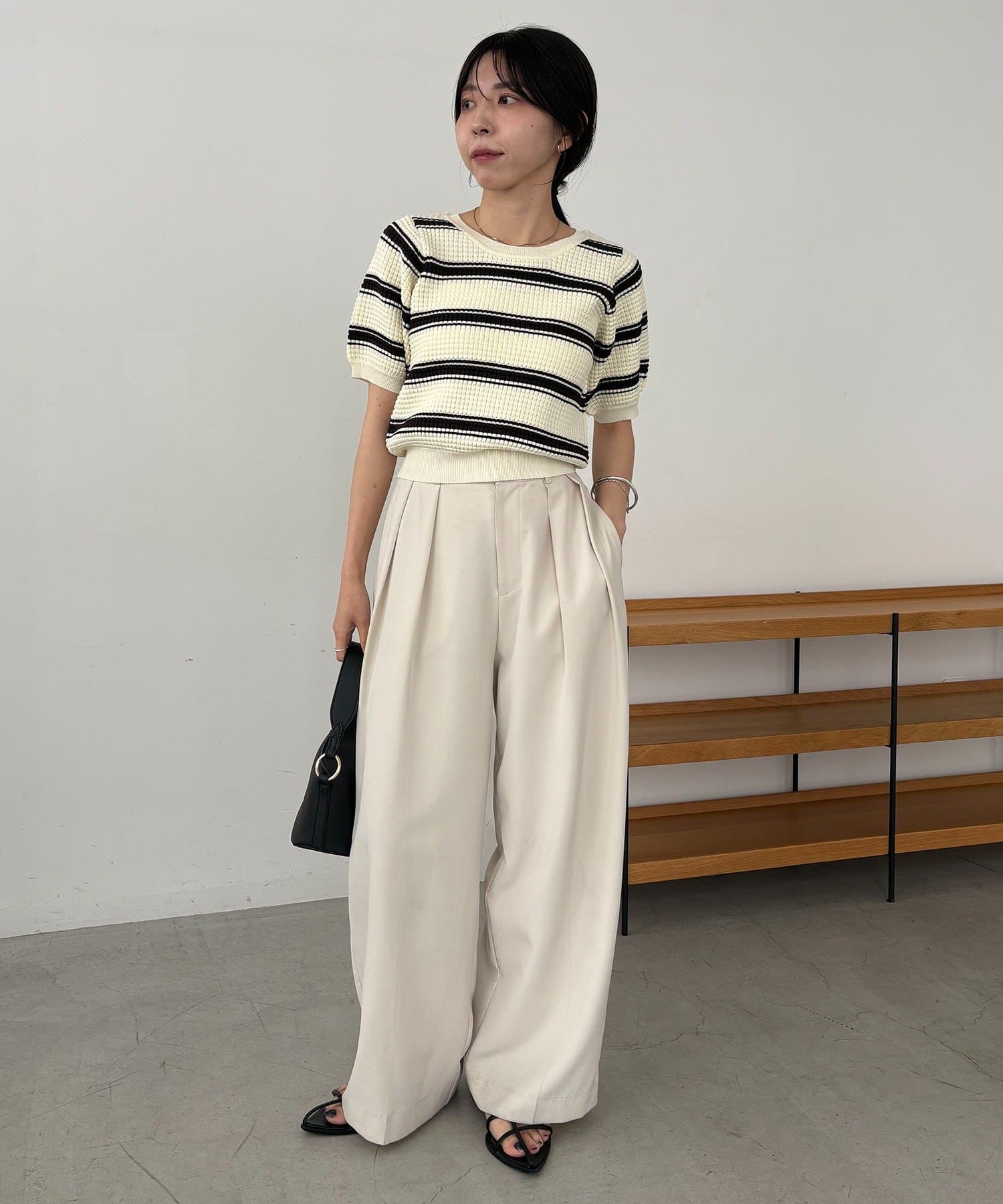 OUTLET(アウトレット) 【CAPRICIEUX LE'MAGE】ワッフルボーダーニット