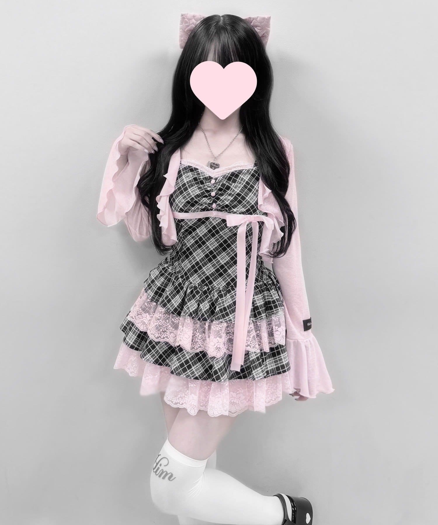 OLIVE des OLIVE(オリーブ デ オリーブ) 【インフルエンサー企画】miko ribbon check onepiece