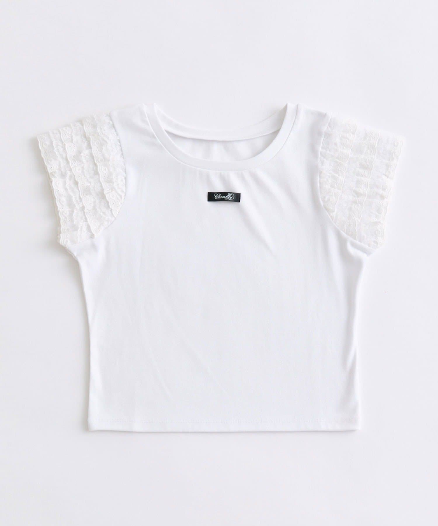 OLIVE des OLIVE(オリーブ デ オリーブ) 袖レースTシャツ