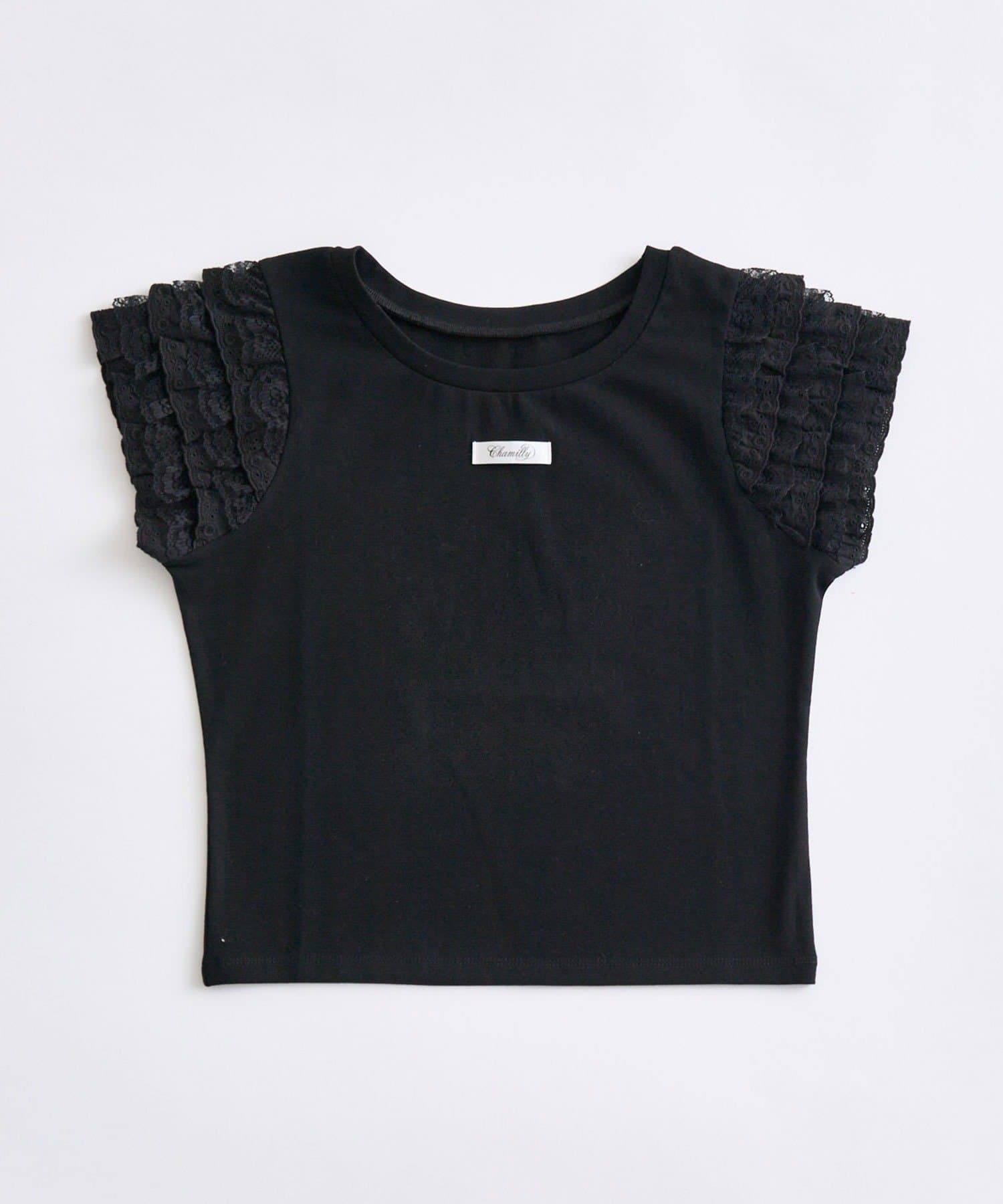 OLIVE des OLIVE(オリーブ デ オリーブ) 袖レースTシャツ