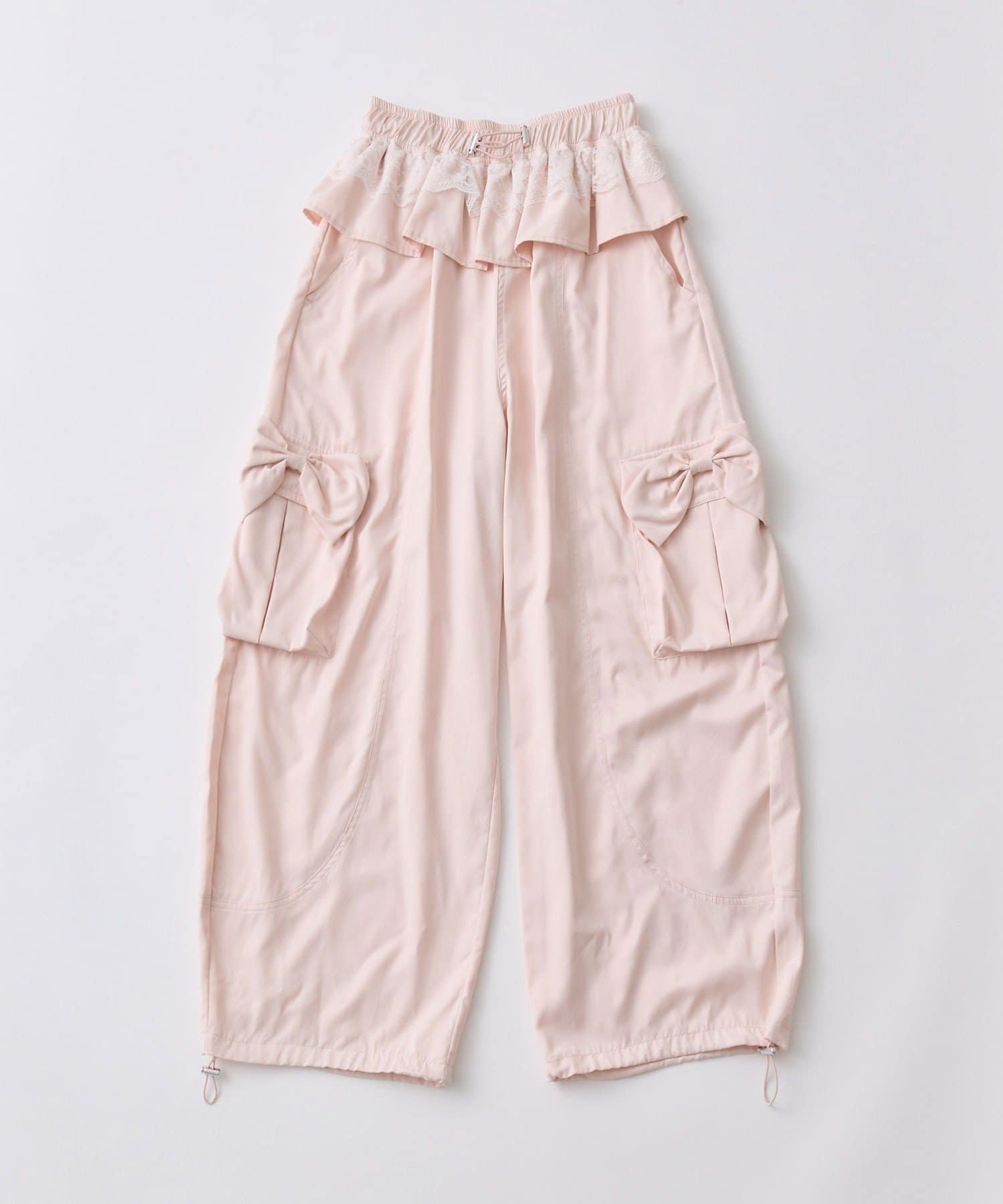 OLIVE des OLIVE(オリーブ デ オリーブ) バレルレッグリボンカーゴパンツ