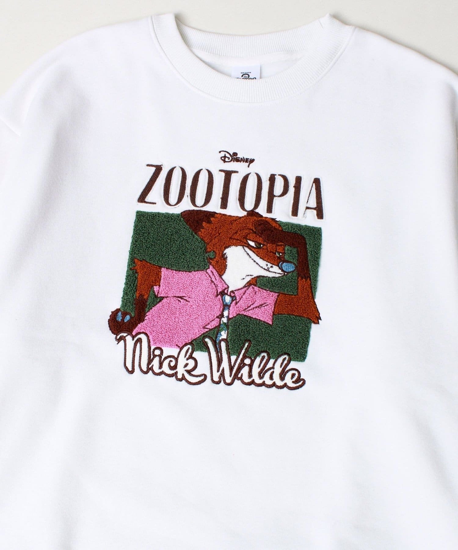 ZOOTOPIA】ニック＆ジュディ サガラ刺繍クルースウェット 裏起毛