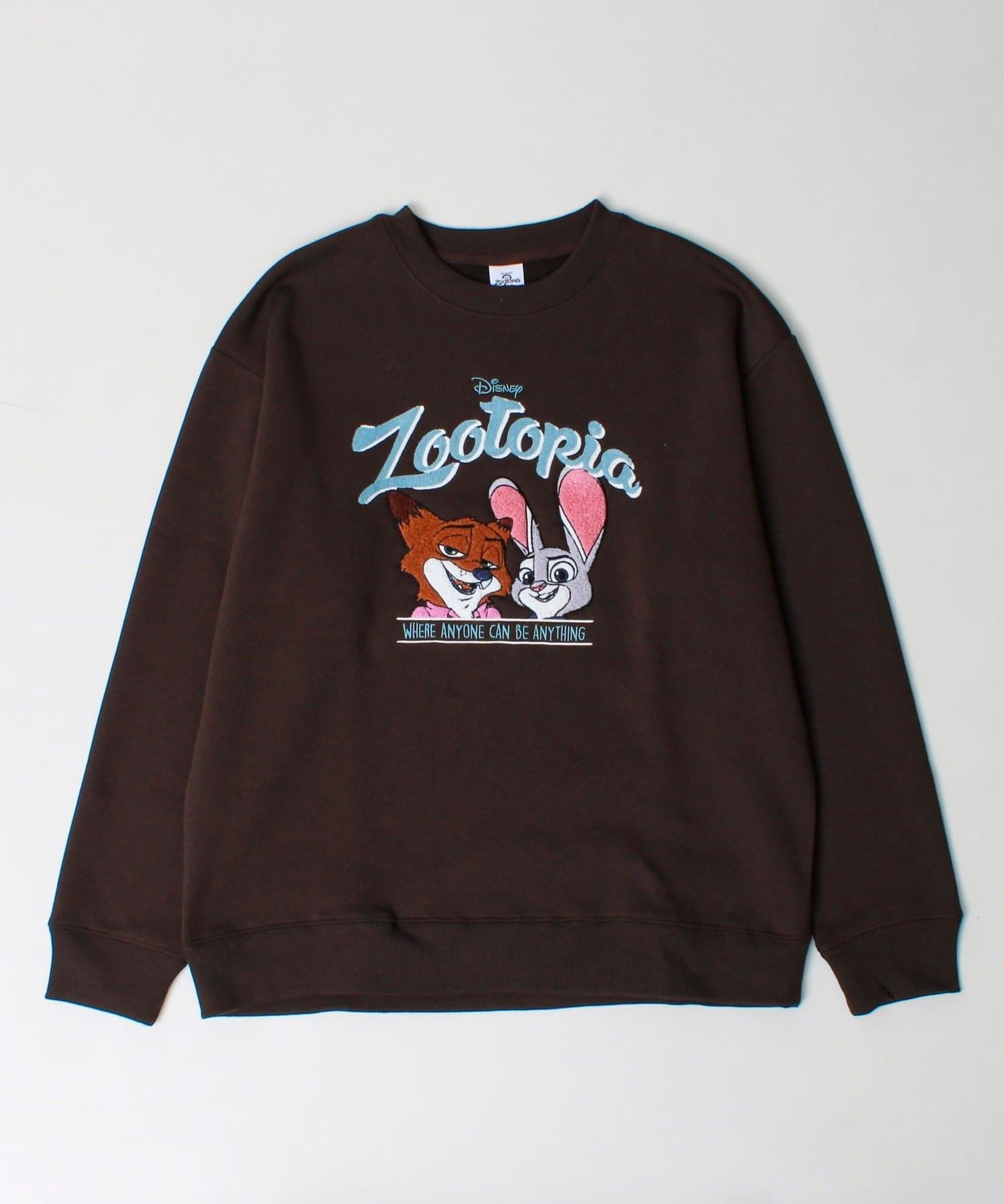FREDY & GLOSTER(フレディ アンド グロスター) 【ZOOTOPIA】ニック＆ジュディ サガラ刺繍クルースウェット 裏起毛