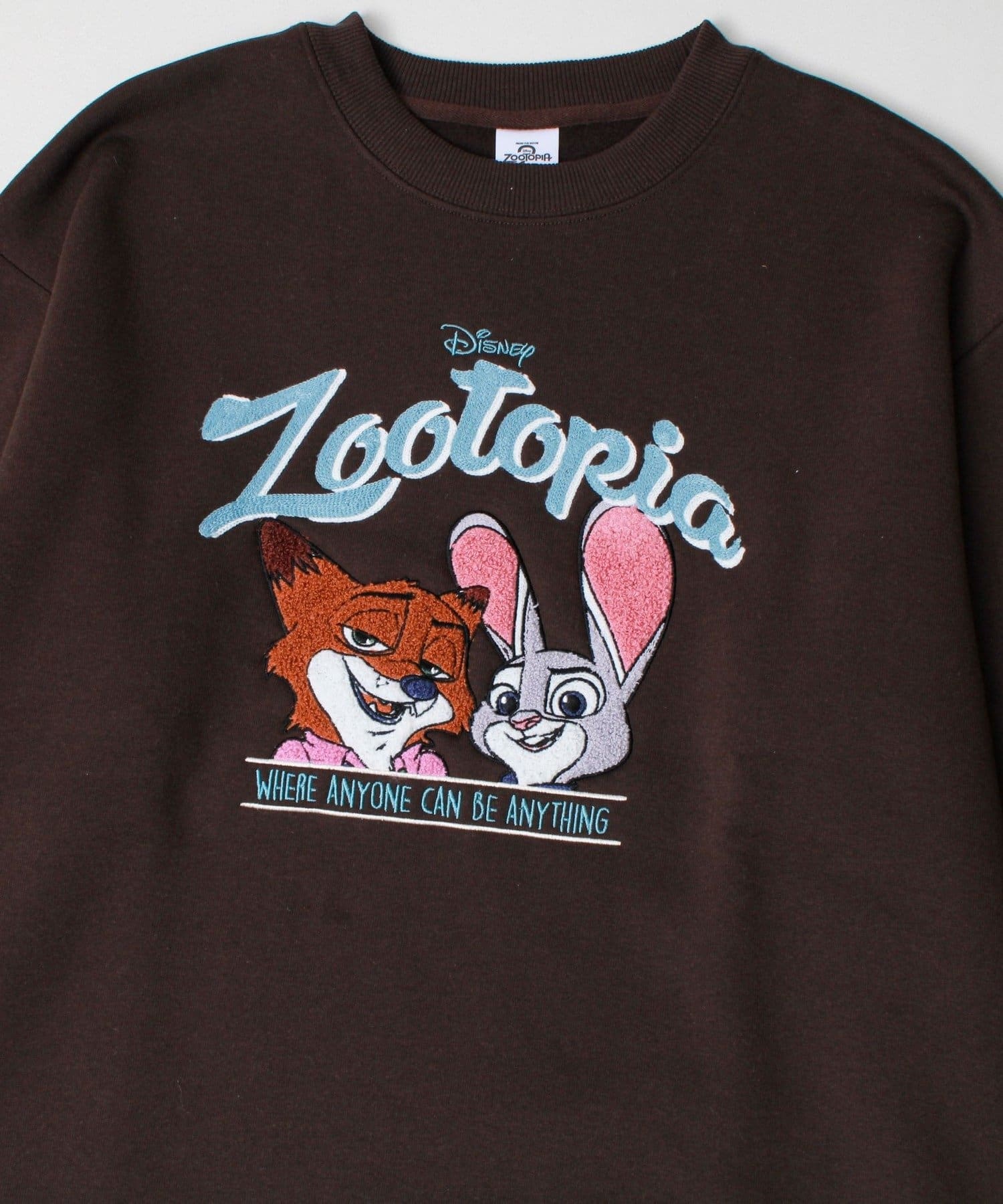 ZOOTOPIA】ニック＆ジュディ サガラ刺繍クルースウェット 裏起毛