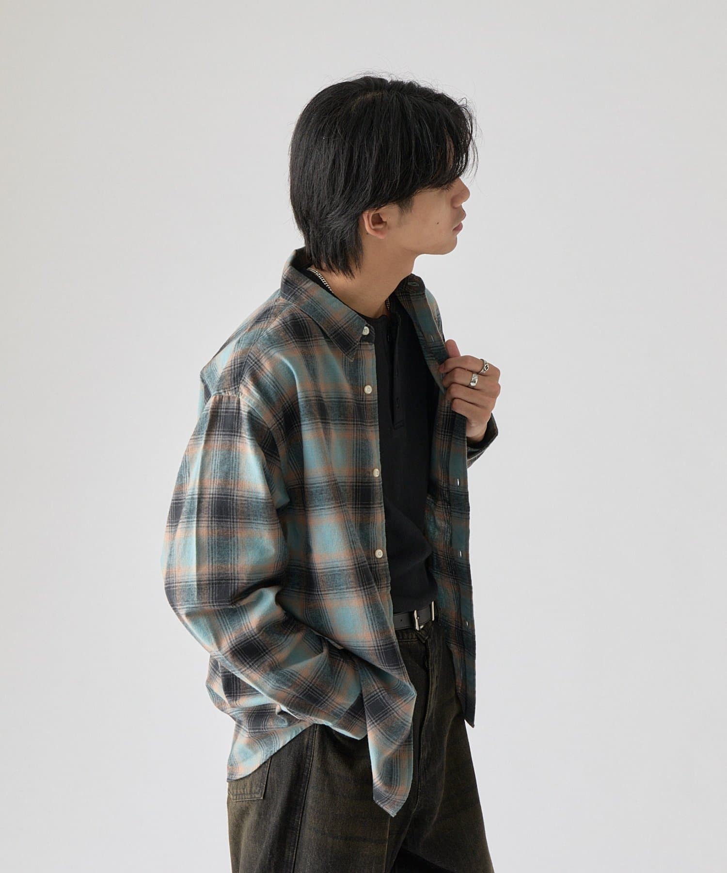 -goocy-(グーシー) 【BHPC】ネルチェックシャツ