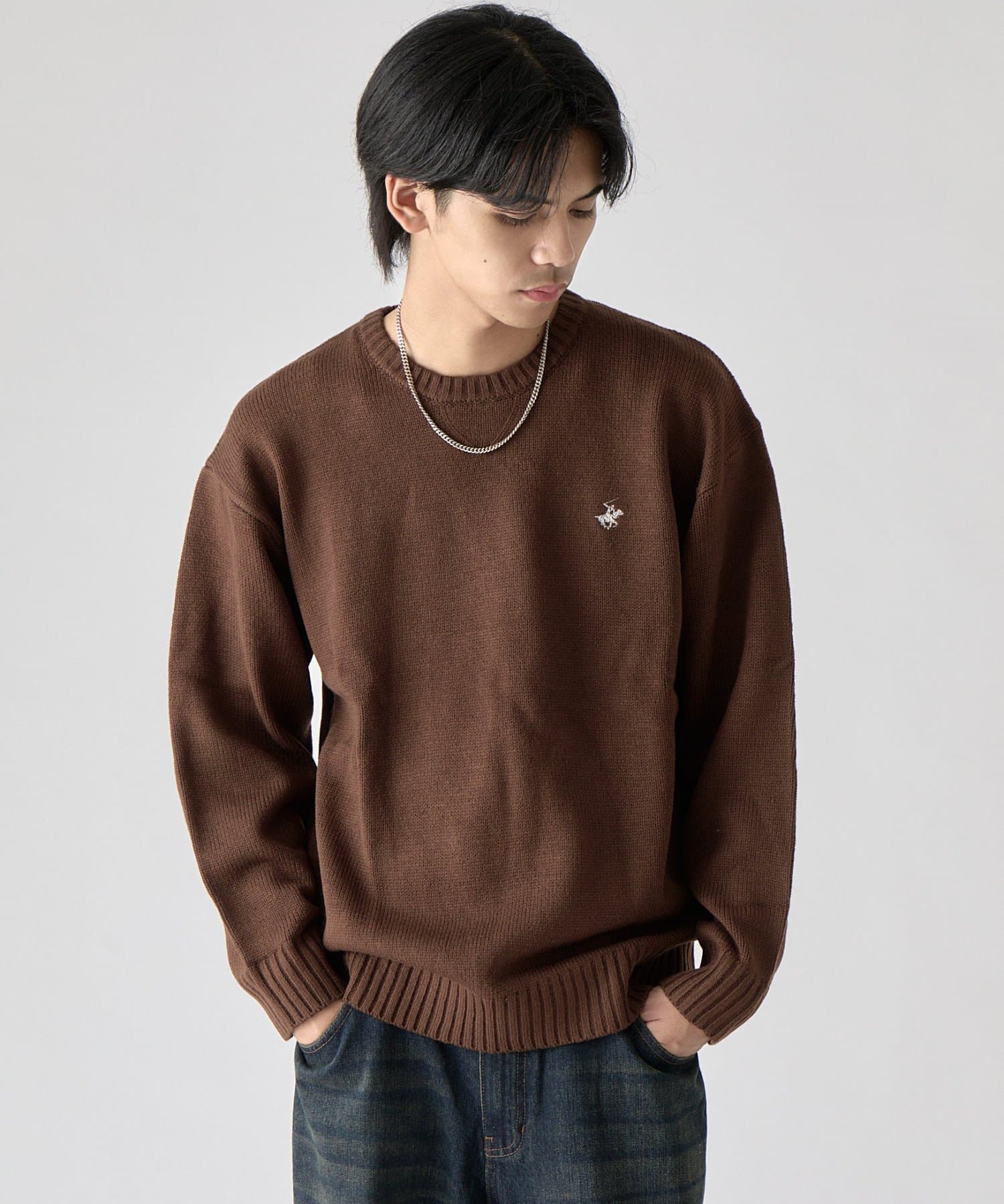 -goocy-(グーシー) 【BHPC】ガゼットステッチクルーネックニット