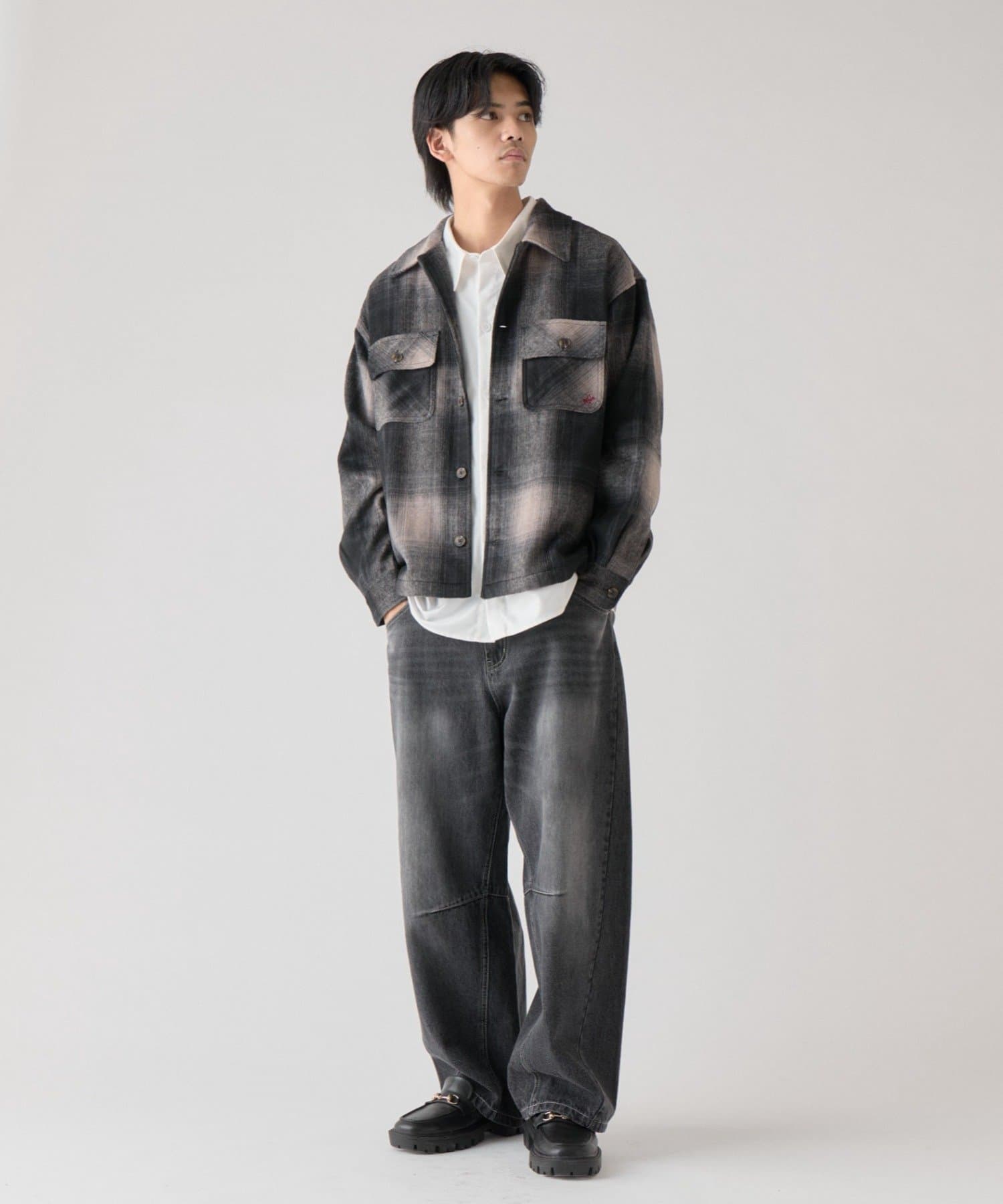 -goocy-(グーシー) 【BHPC】シャギーチェックCPOシャツジャケット