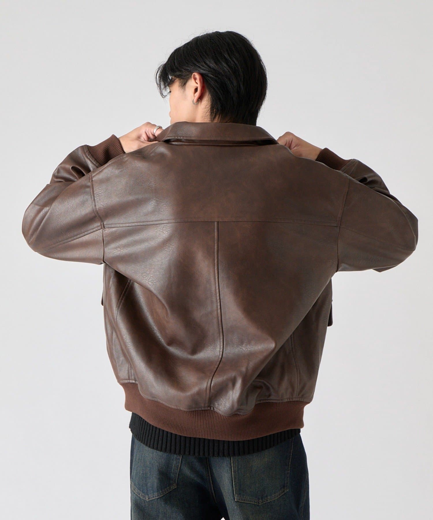 -goocy-(グーシー) 【BHPC】フェイクレザーA2ジャケット