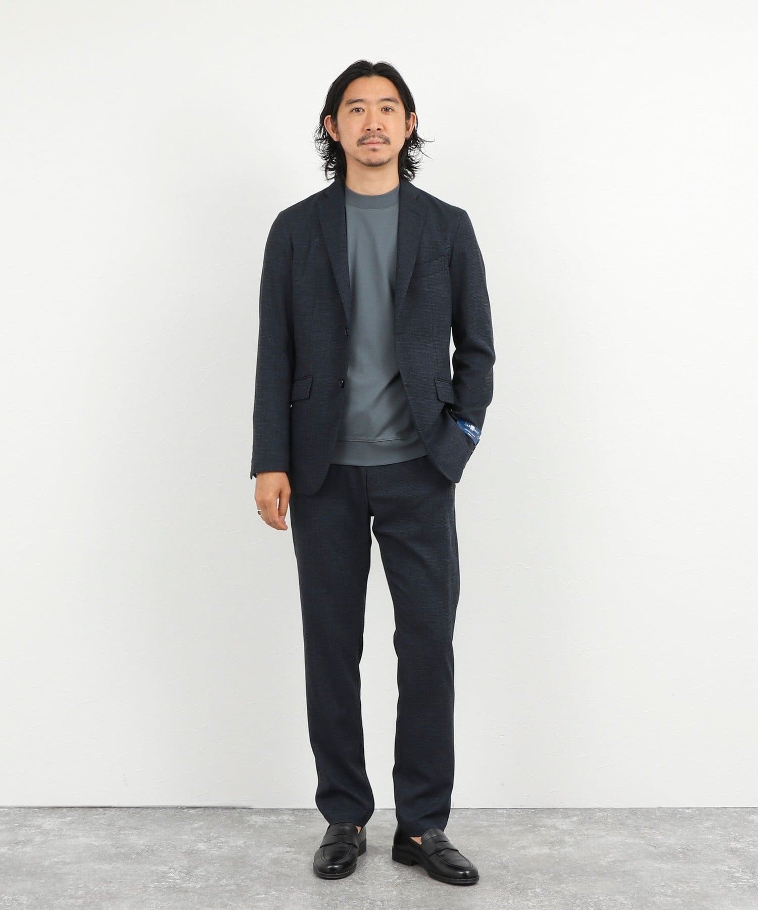 NOLLEY'S(ノーリーズ) 《ビジカジ対応》シルケットスムース クルーネック ドレスロンT 26AW