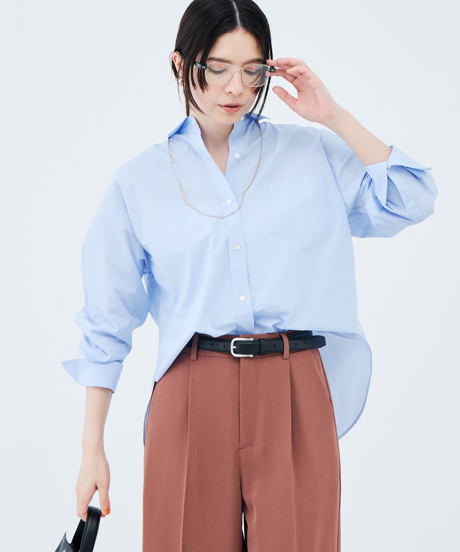 NOLLEY'S(ノーリーズ) ウォッシャブルタイプライター2WAYシャツ