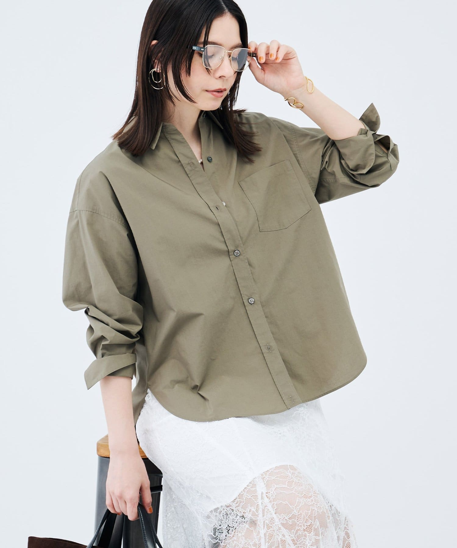 NOLLEY'S(ノーリーズ) ウォッシャブルタイプライター2WAYシャツ