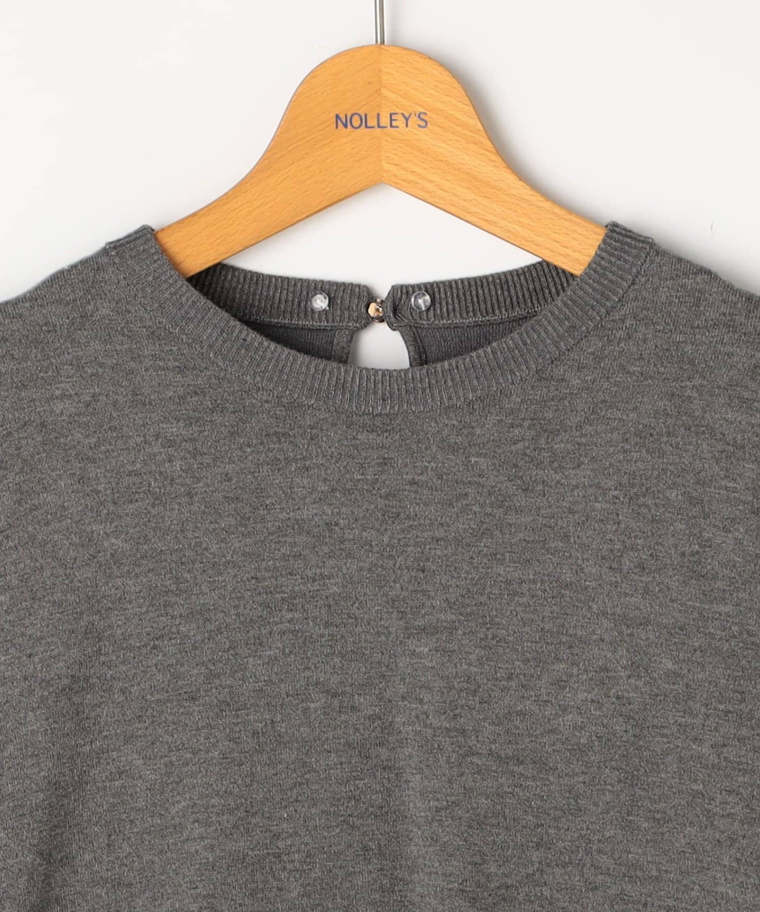 NOLLEY'S(ノーリーズ) 《手洗い可能》襟レース取りはずしプルオーバー