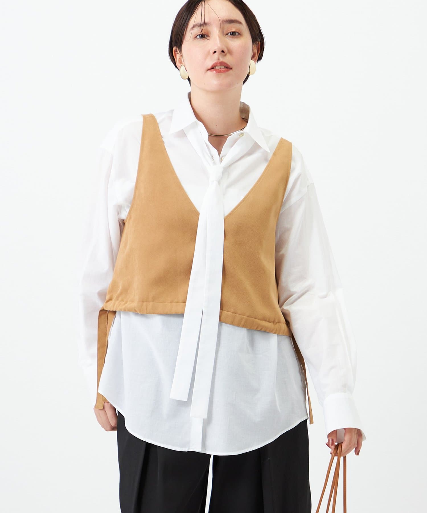 NOLLEY'S(ノーリーズ) ウォッシャブルソフトボウタイシャツ