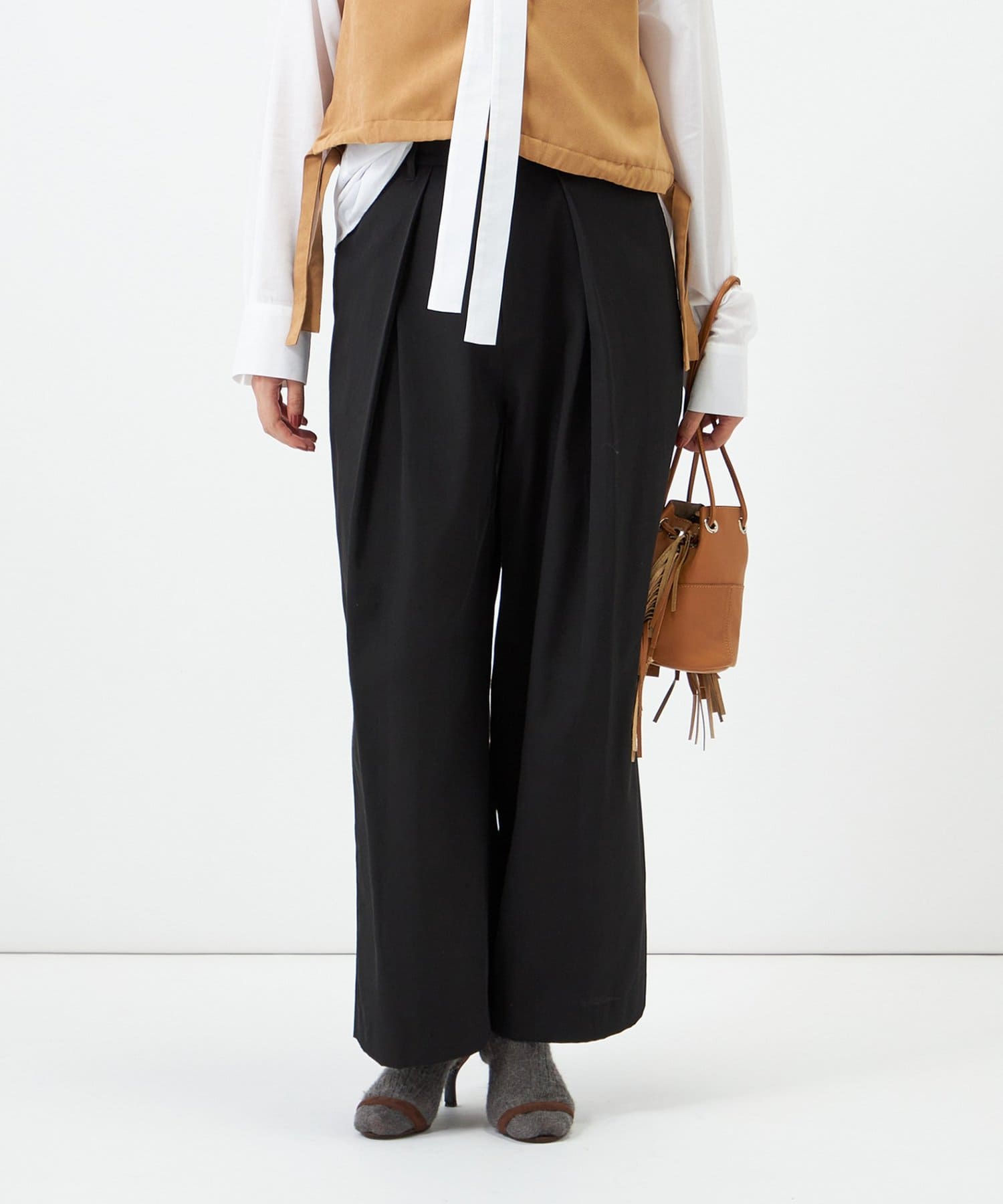 NOLLEY'S(ノーリーズ) 【一部WEB限定サイズ】ウォッシャブルロビンソンツイルデザインパンツ