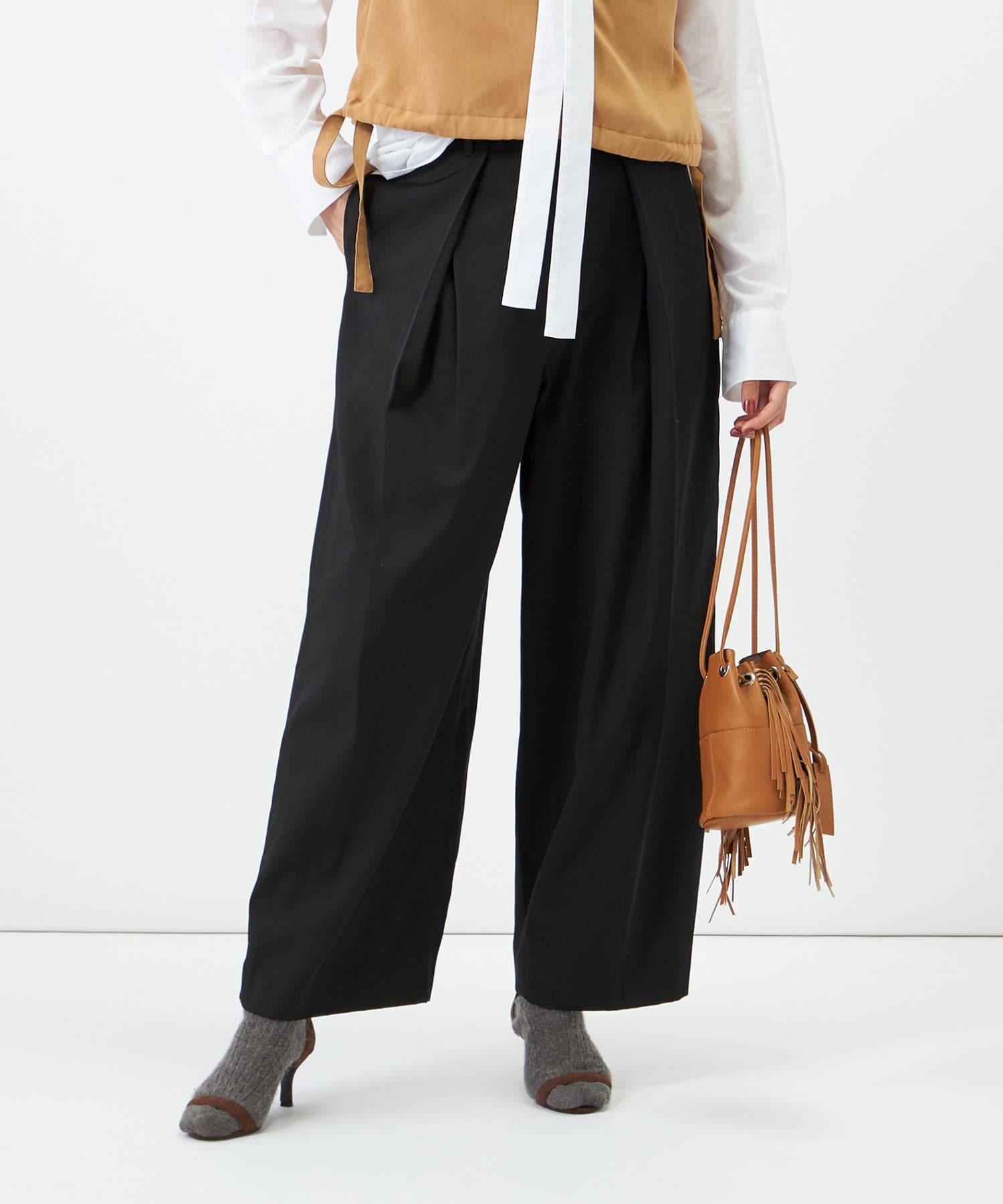NOLLEY'S(ノーリーズ) 【一部WEB限定サイズ】ウォッシャブルロビンソンツイルデザインパンツ
