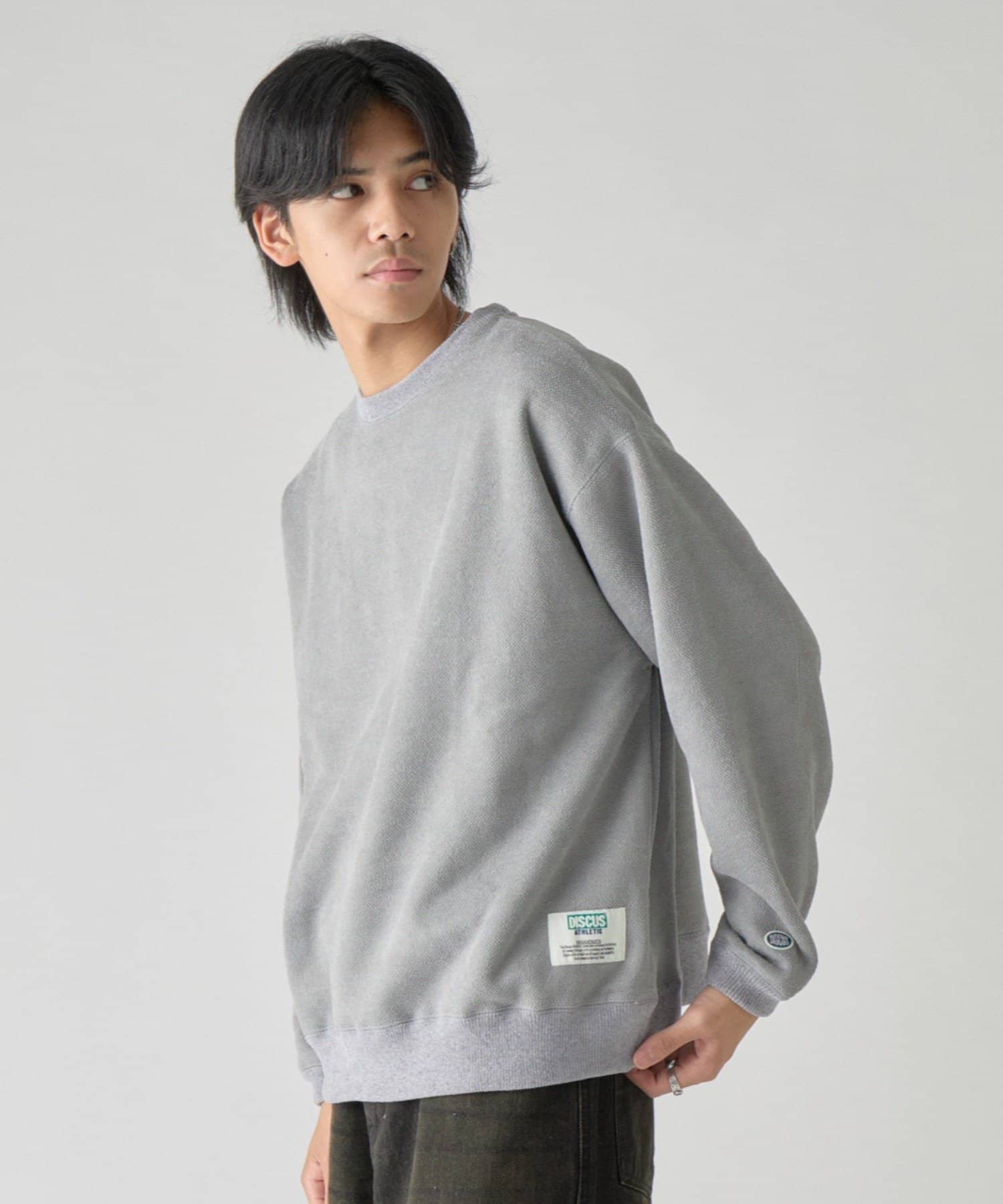 -goocy-(グーシー) 【DISCUS】インレイ裏シャギーボンディングスウェット