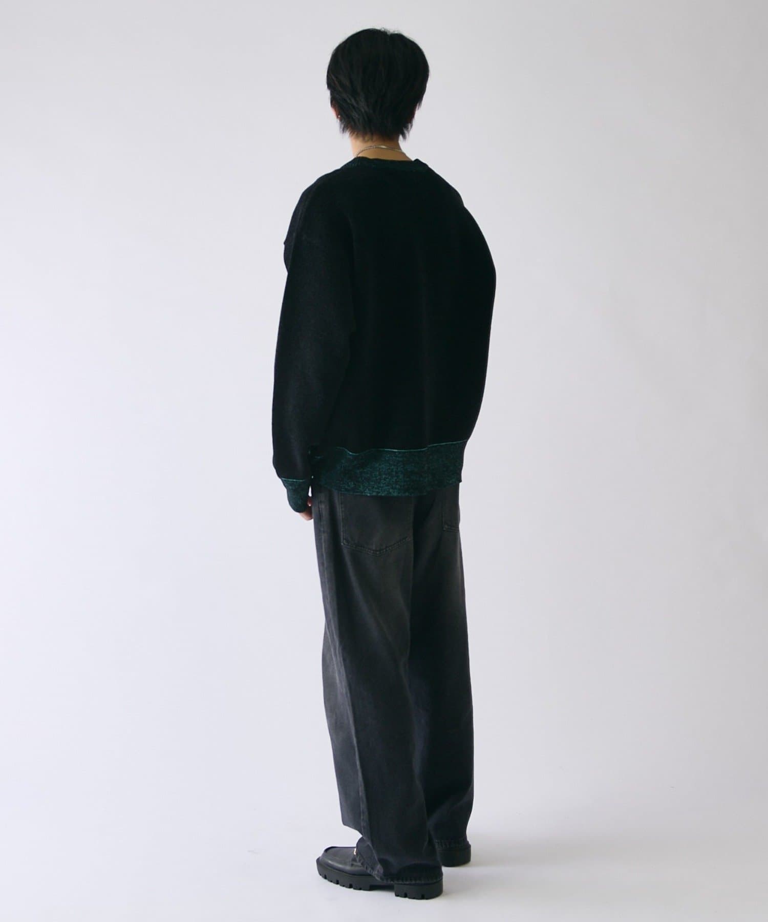 -goocy-(グーシー) モールダブルフェイス ニットプルオーバー