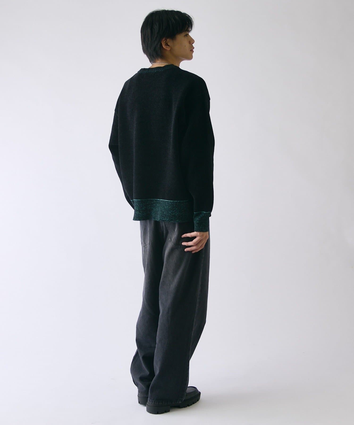 -goocy-(グーシー) モールダブルフェイス ニットプルオーバー