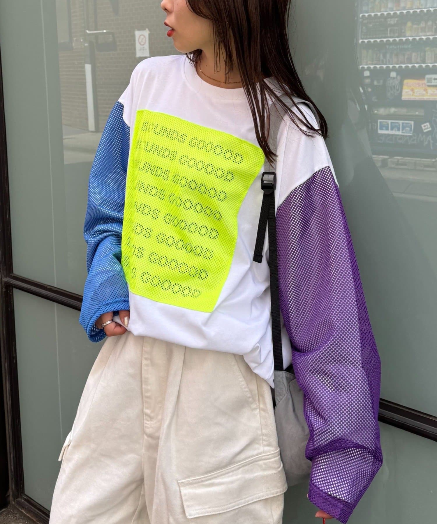 CIAOPANIC TYPY(チャオパニックティピー) 【WEB限定】【SOUNDS GOOOOD】ブロッキングメッシュロンT