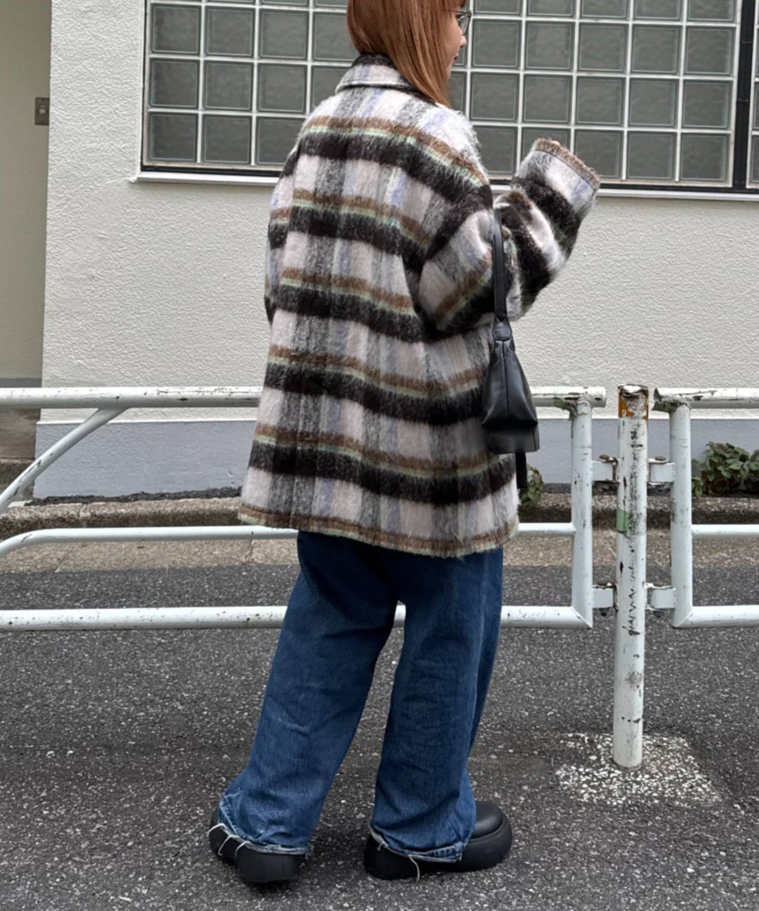 OUTLET(アウトレット) 【CIAOPANIC TYPY】チェックシャギーオーバーコート