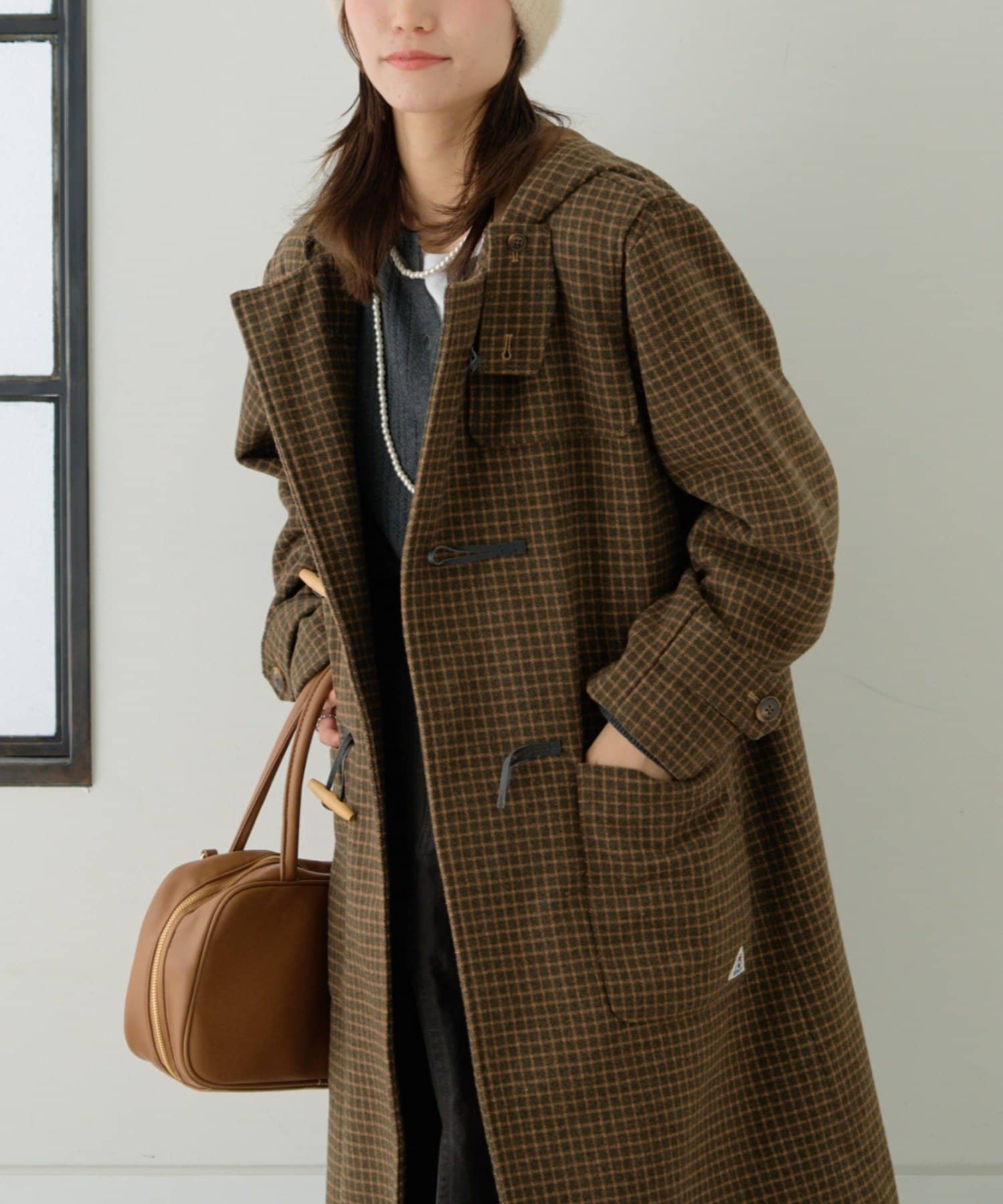 OUTLET(アウトレット) 【CIAOPANIC TYPY】チェック柄ダッフルロングコート
