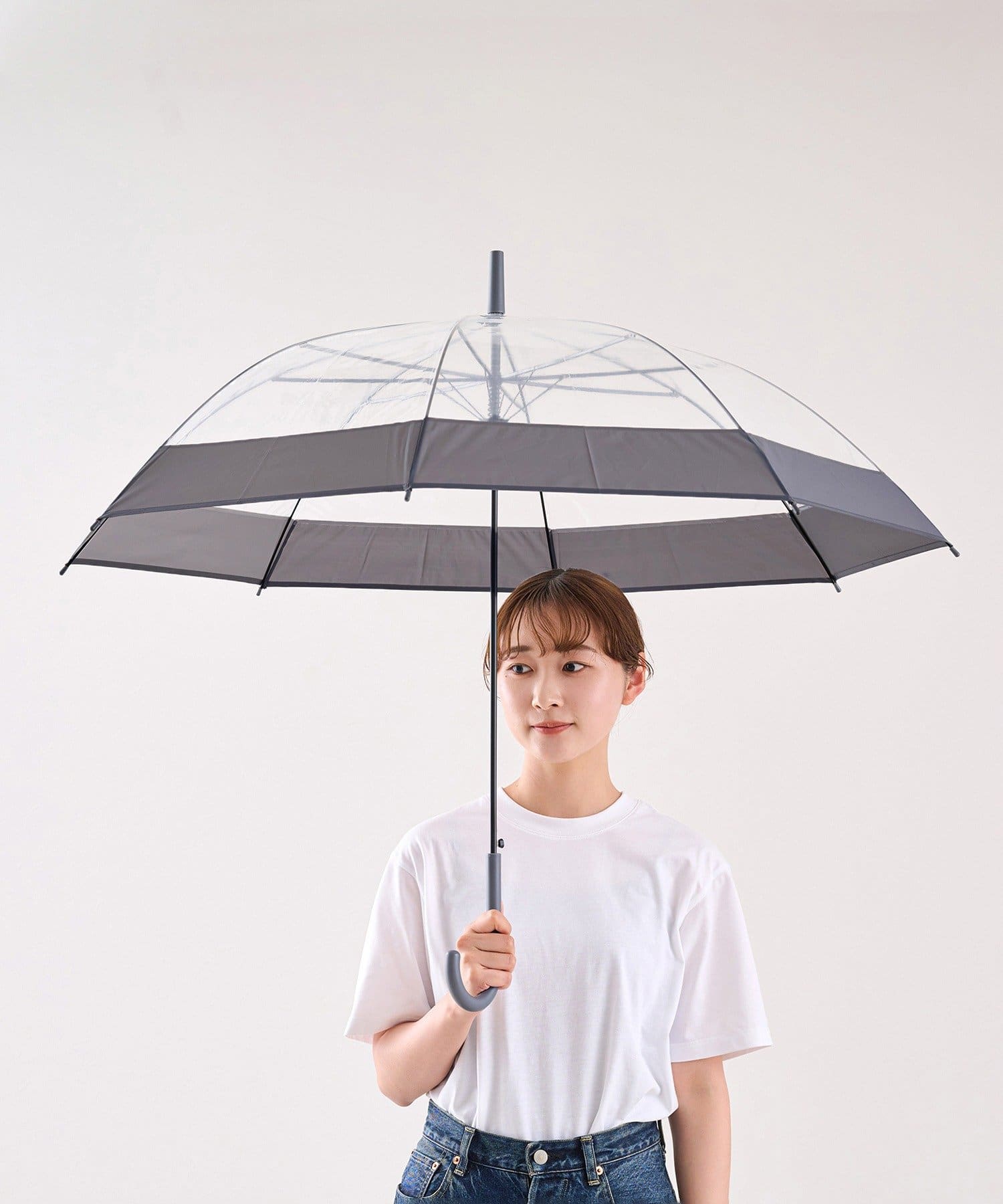 3COINS(スリーコインズ) フチカラービニール傘：60cm