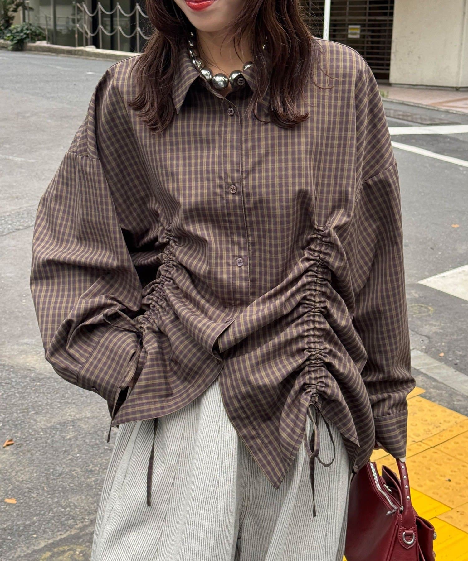 CIAOPANIC(チャオパニック) アソート柄シャーリングBIGシャツ