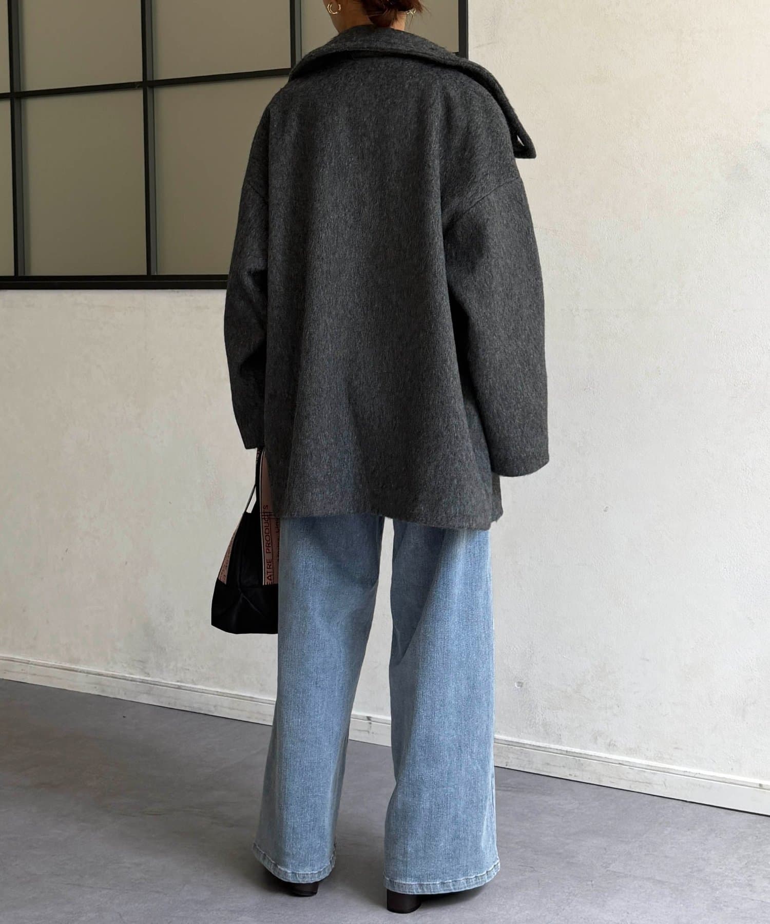 Chez toi(シェトワ) シャギースタンドネックコート