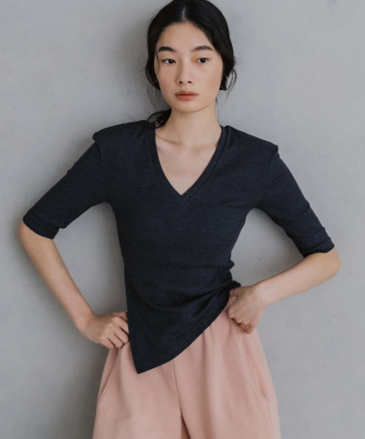 Pasterip(パセリ) Elbowーlength sleeve pad tee