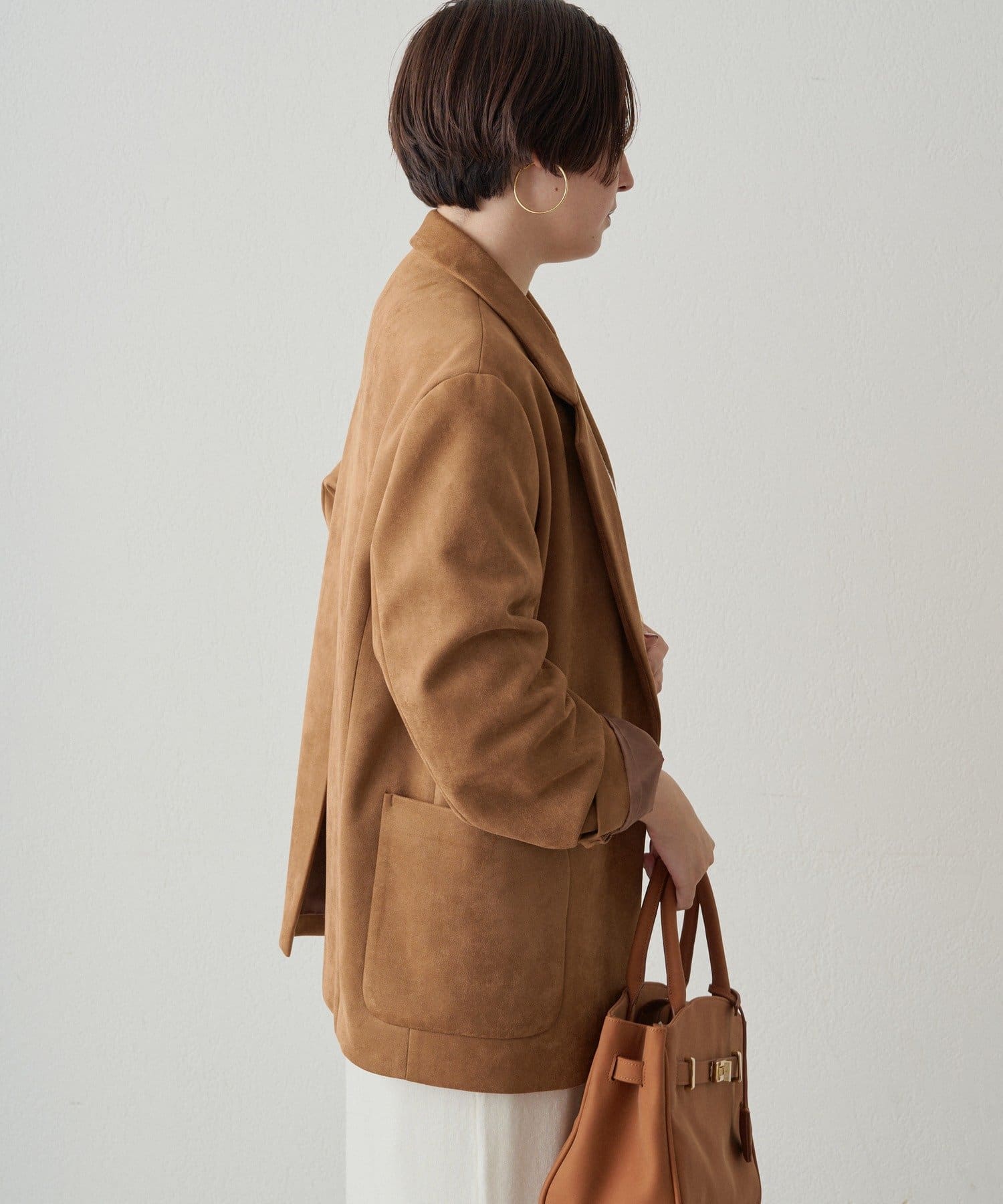OUTLET(アウトレット) 【Loungedress】フェイクスウェードジャケット