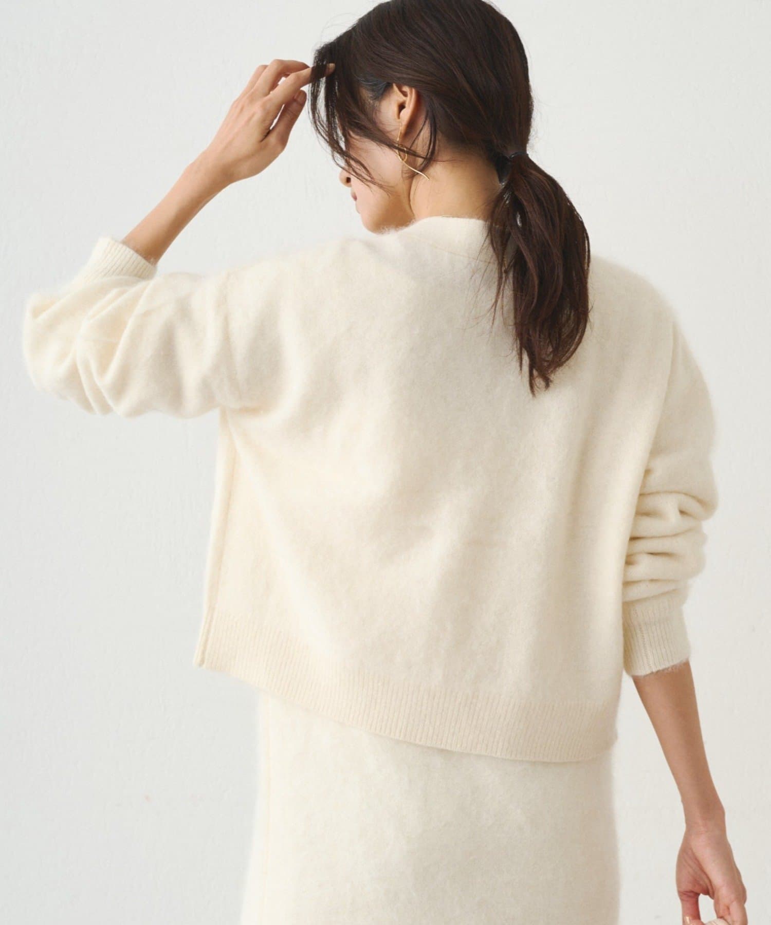 OUTLET(アウトレット) 【Loungedress】シャギーショートニットカーディガン