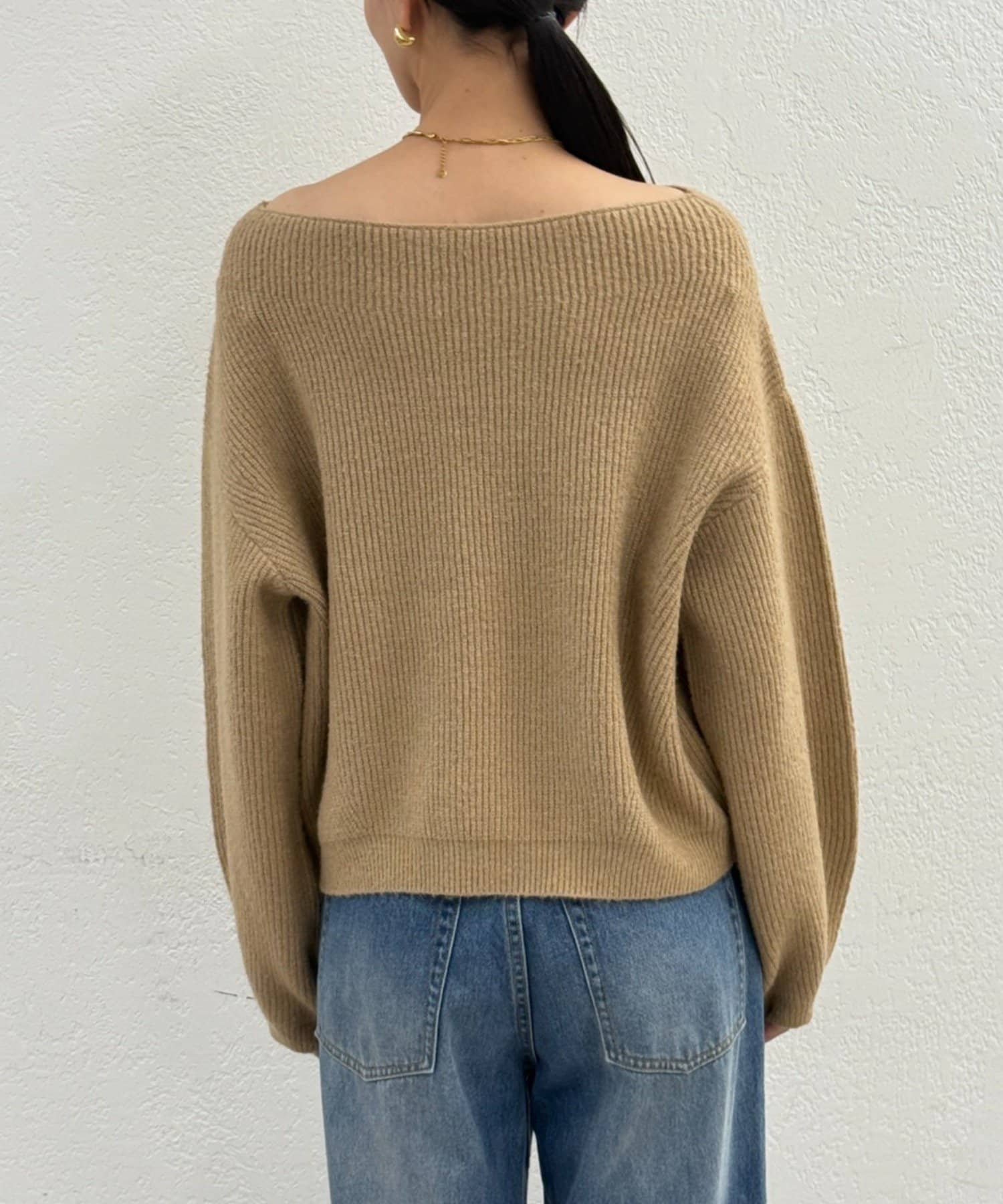 OUTLET(アウトレット) 【Loungedress】オフショルニット