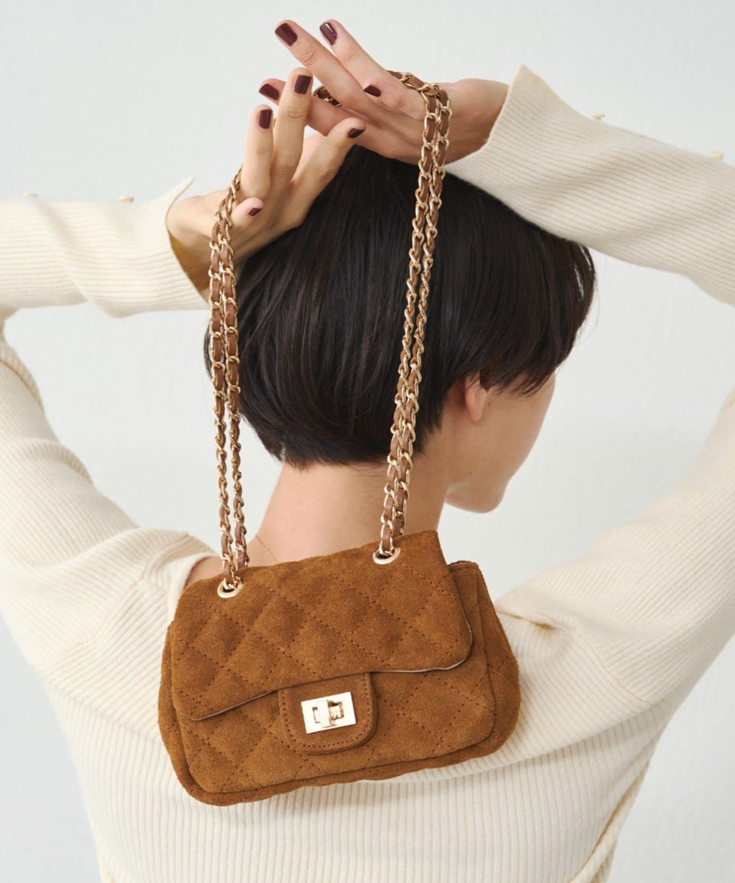 Loungedress】【GALENA】スウェードminiチェーンBag | OUTLET