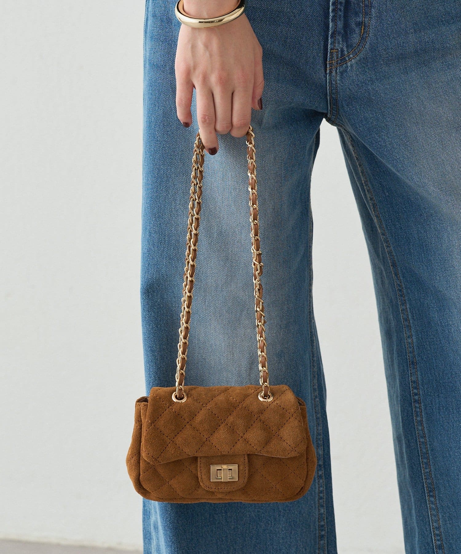 Loungedress】【GALENA】スウェードminiチェーンBag | OUTLET
