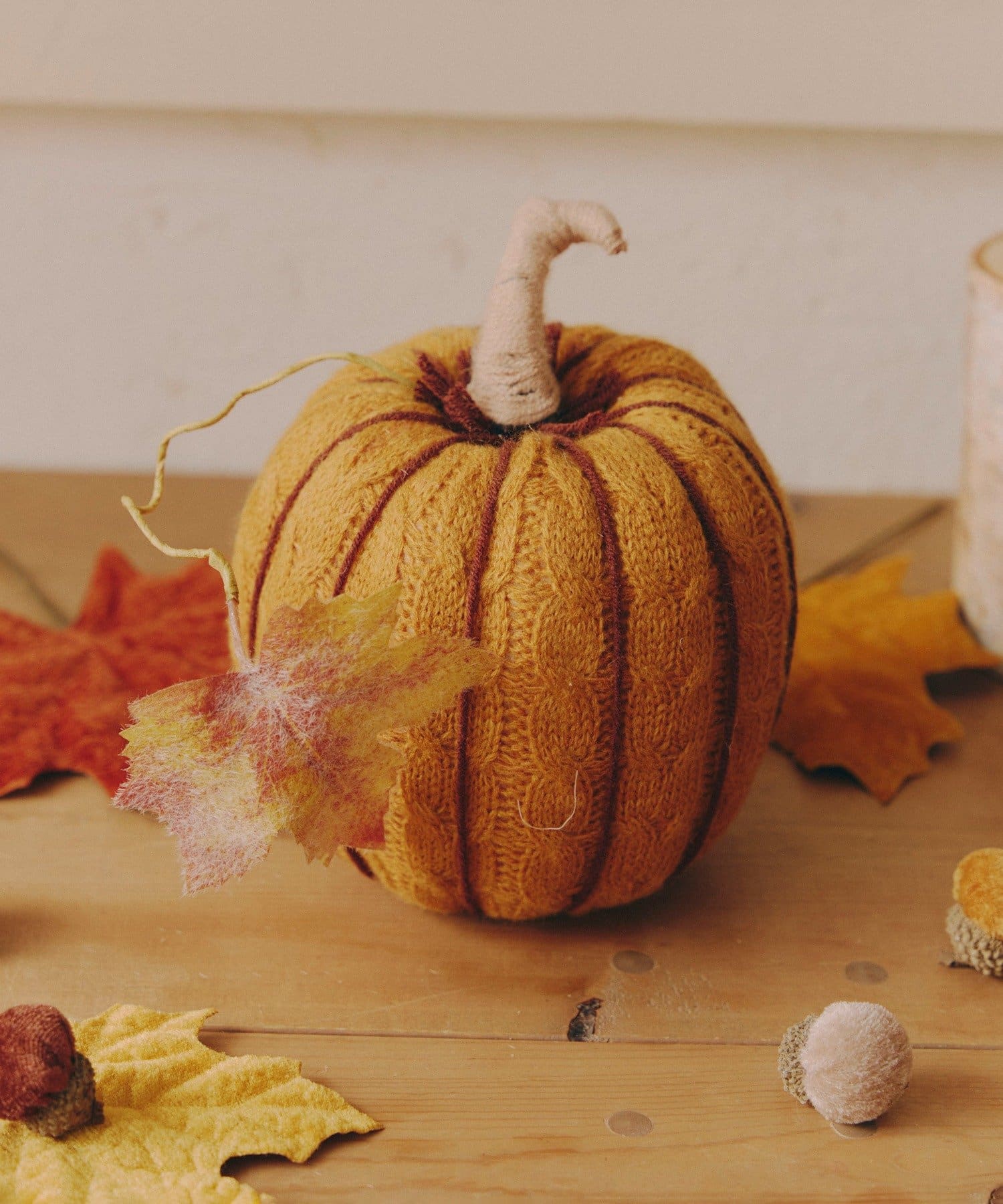 salut!(サリュ) ケーブル編みニットかぼちゃ／Autumn Harvest Festival