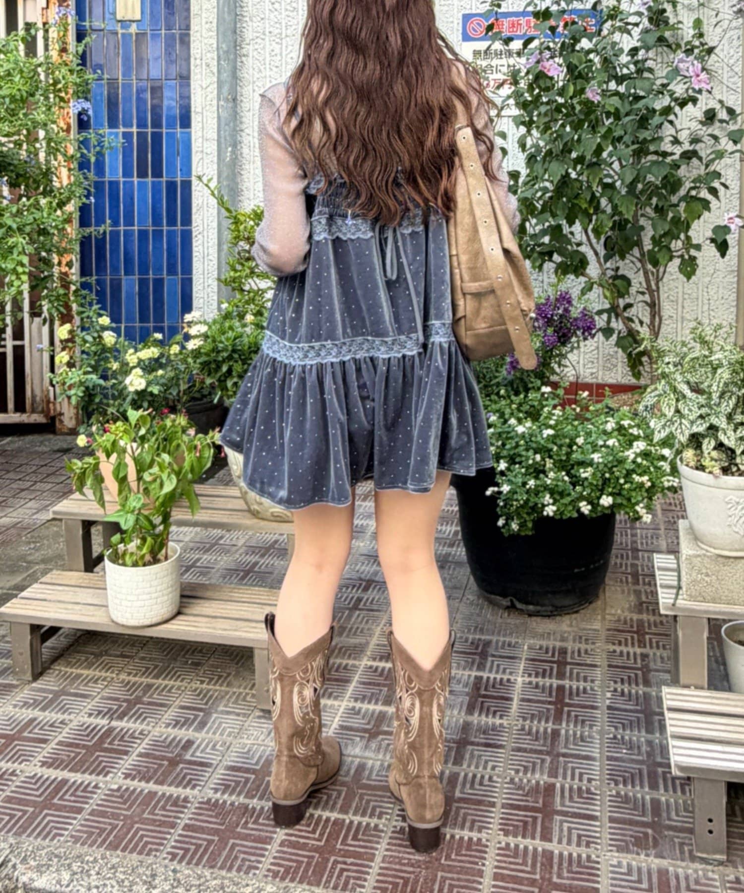 w closet(ダブルクローゼット) カッティングウエスタンブーツ