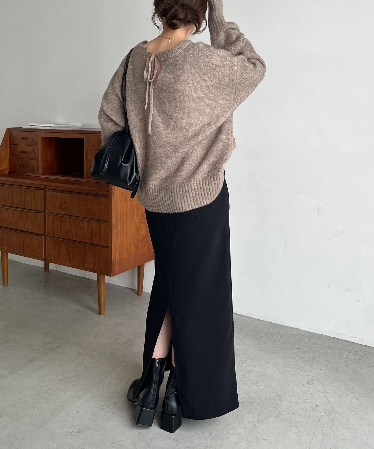 OUTLET(アウトレット) 【CAPRICIEUX LE'MAGE】もちふわ2WAYスキッパーニット