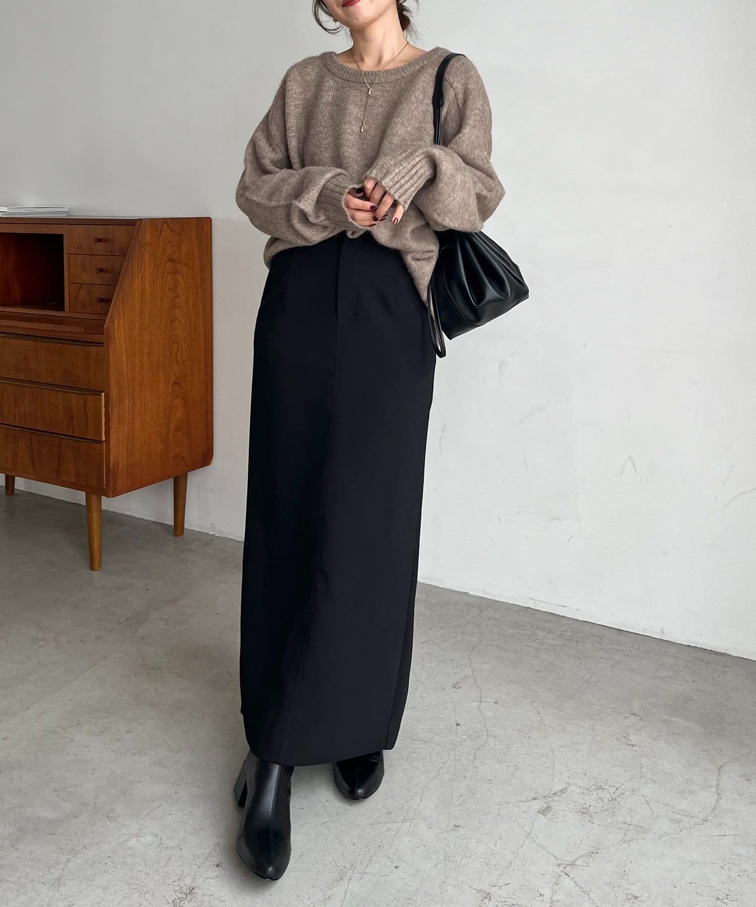 OUTLET(アウトレット) 【CAPRICIEUX LE'MAGE】もちふわ2WAYスキッパーニット