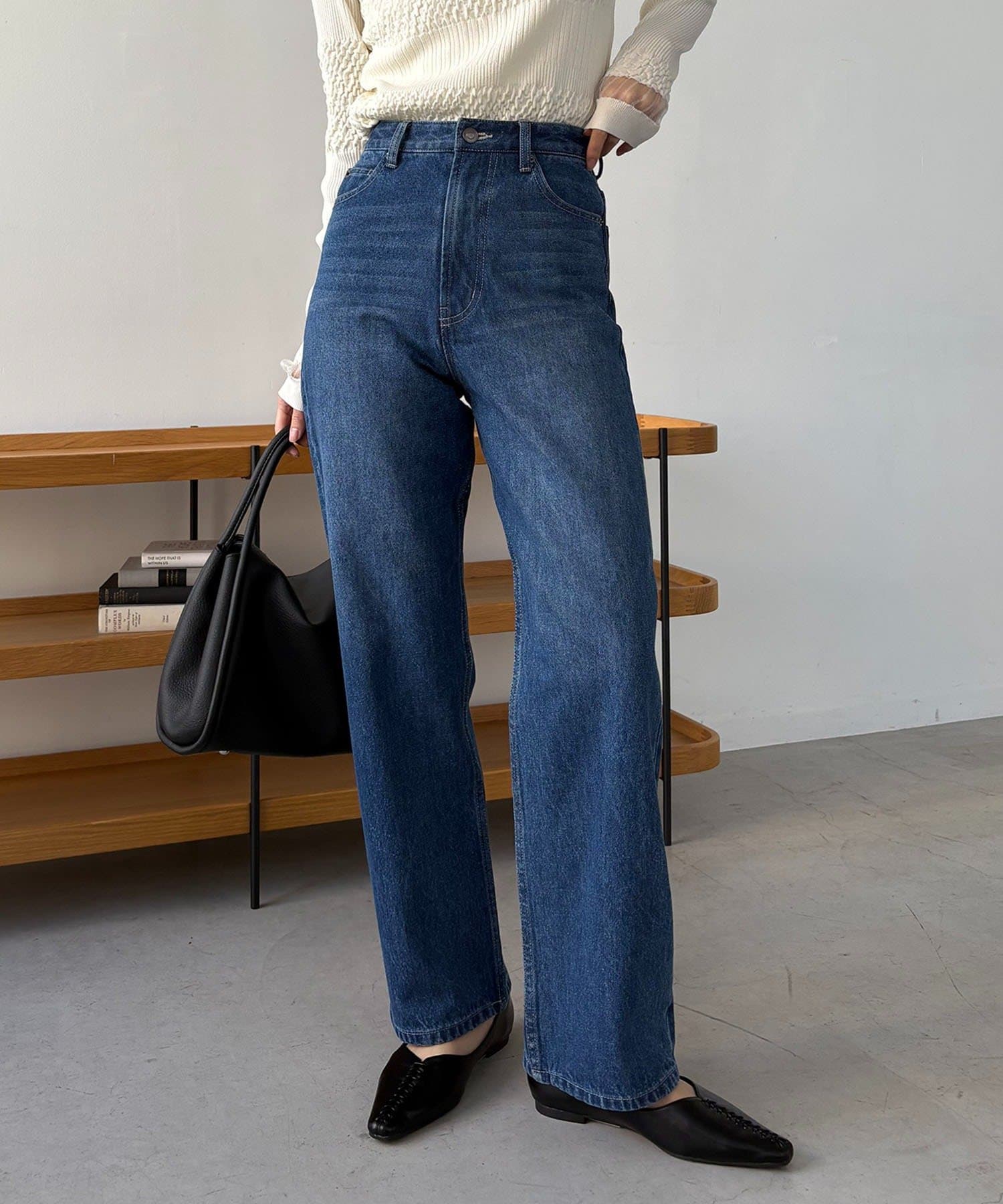 OUTLET(アウトレット) 【CAPRICIEUX LE'MAGE】13ozハイウエストストレートデニム
